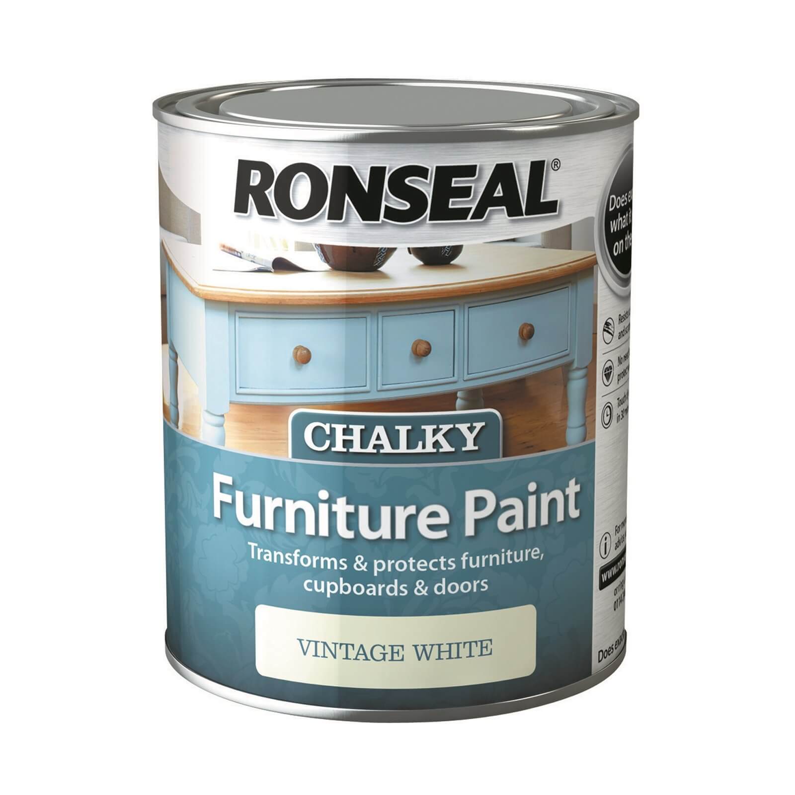 Ronseal Chalk Paint Vintage White - 750ml