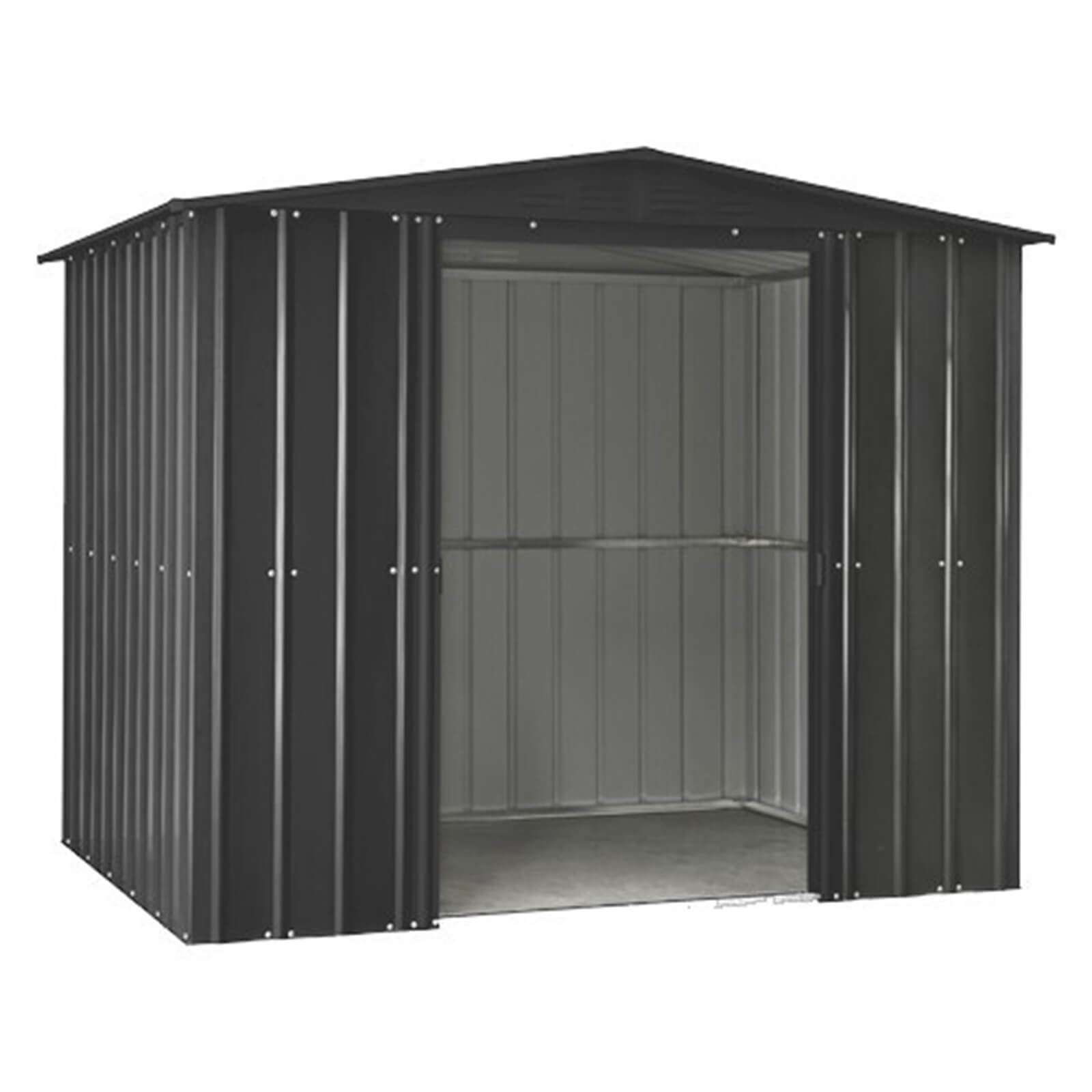 Lotus 8x5ft Metal Shed Solid - Anthracite Grey