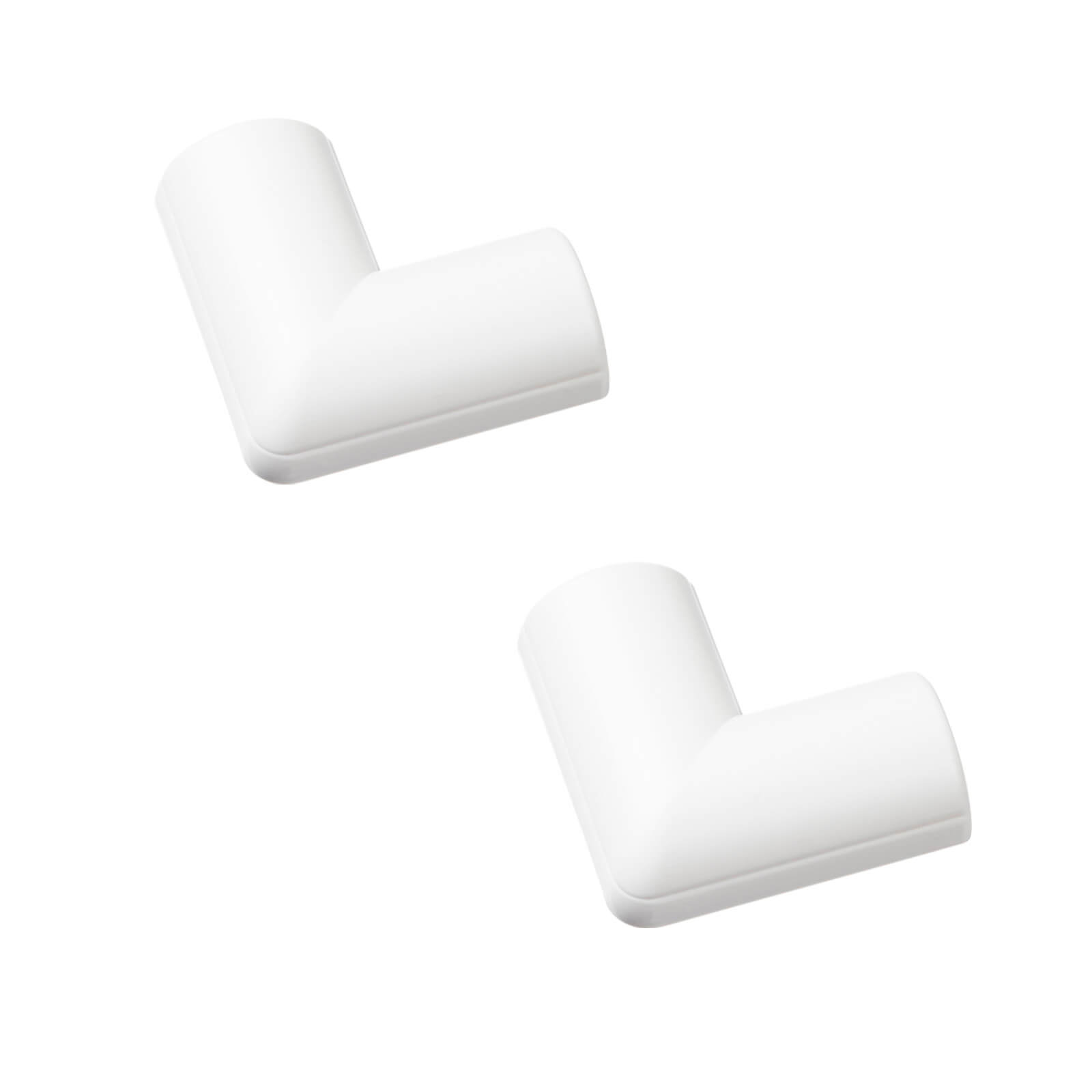D-Line Mini Decorative Trunking Clip Over Flat Bends 2 Pack 30mm x 15mm White