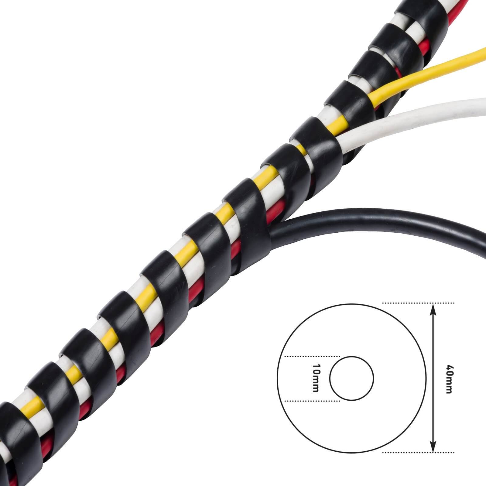 D-Line Cable Tidy Wrap 10-40mm x 2.5m Black