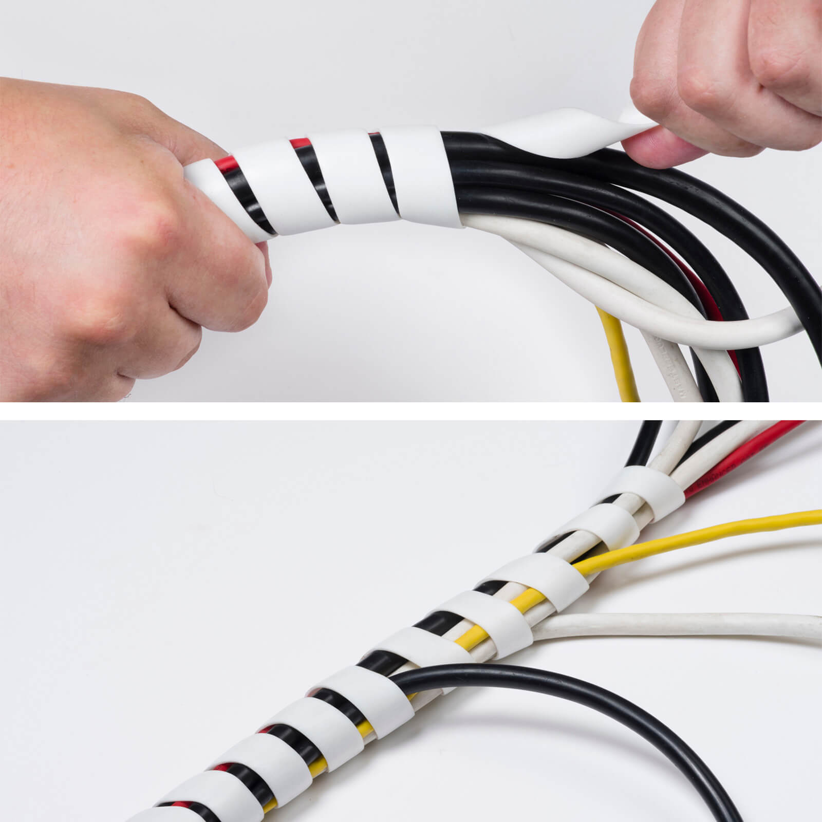 D-Line Cable Tidy Wrap 10-40mm x 2.5m White