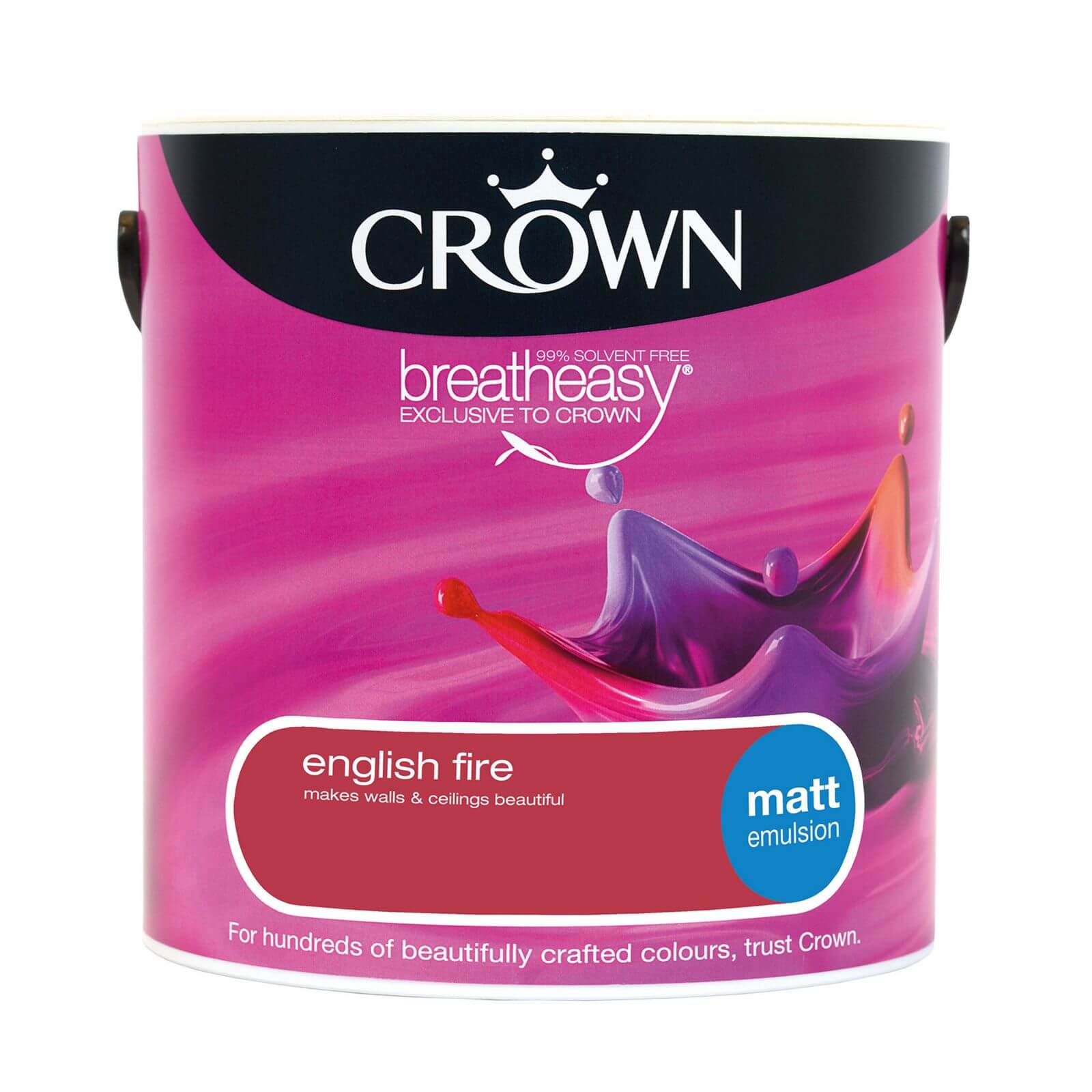 Crown Breatheasy English Fire - Matt Emulsion Paint - 2.5L