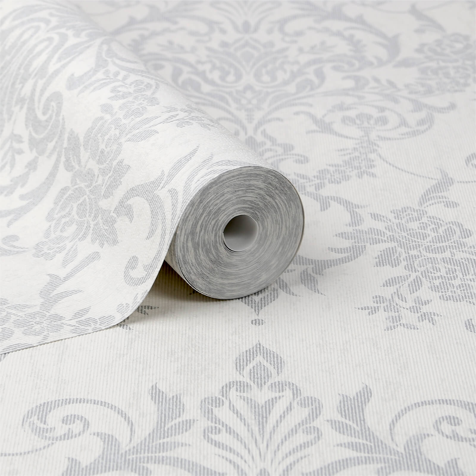 Superfresco Easy Paste the Wall Victorian Damask Wallpaper - Silver