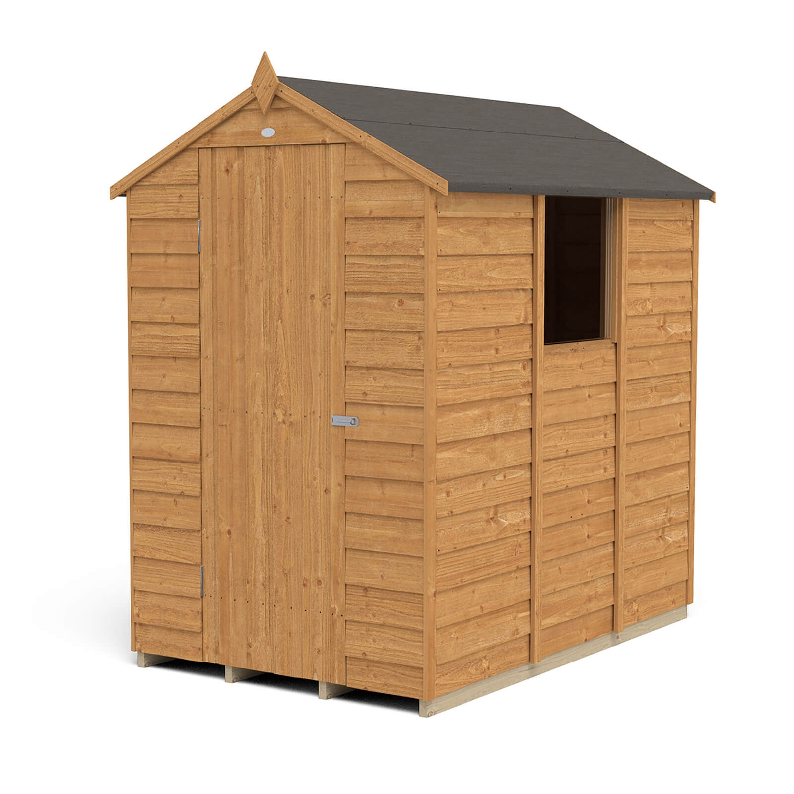 6x4ft Forest Overlap Dip Treated Apex Shed -incl. Installation