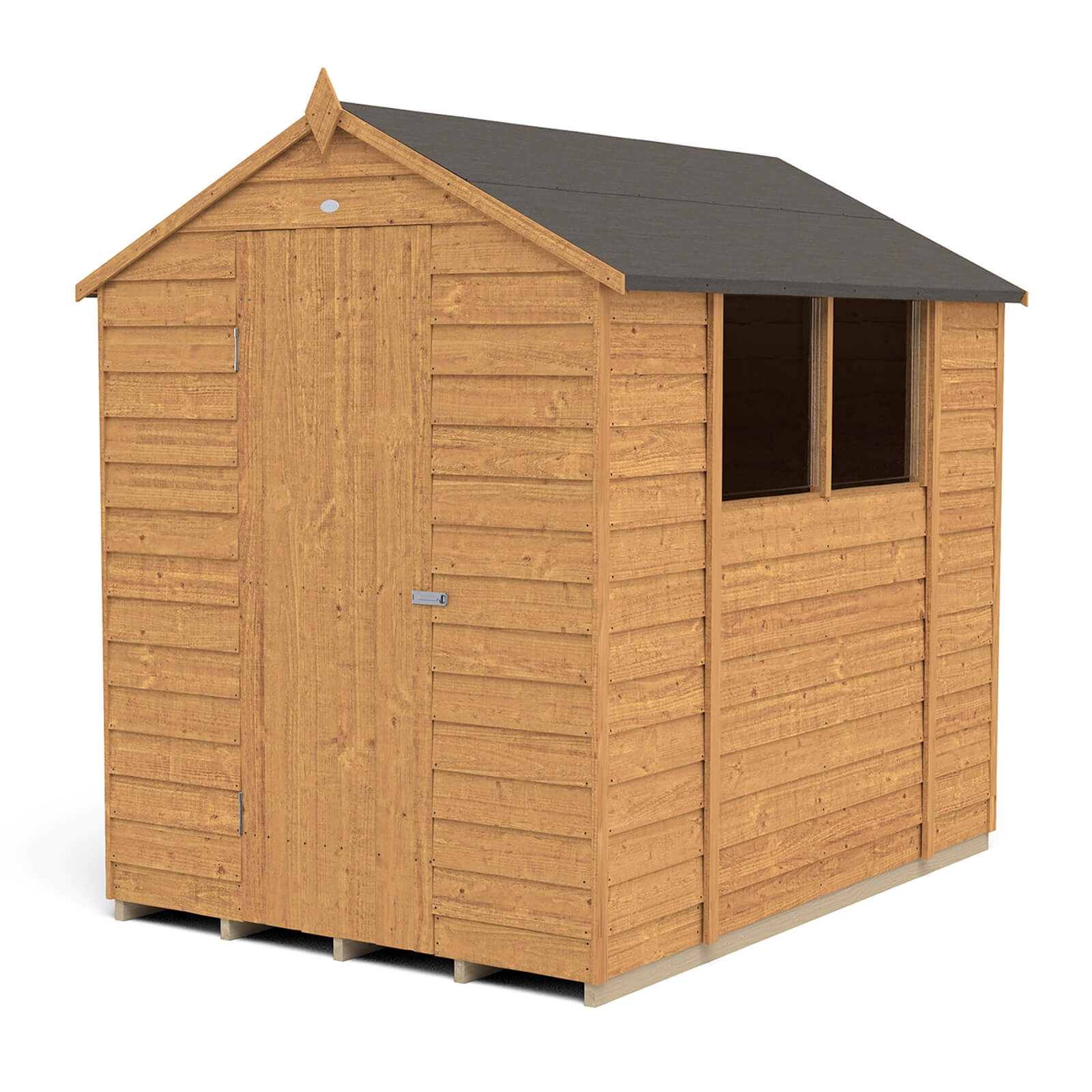 7x5ft Forest Overlap Dip Treated Apex Shed - incl. Installation