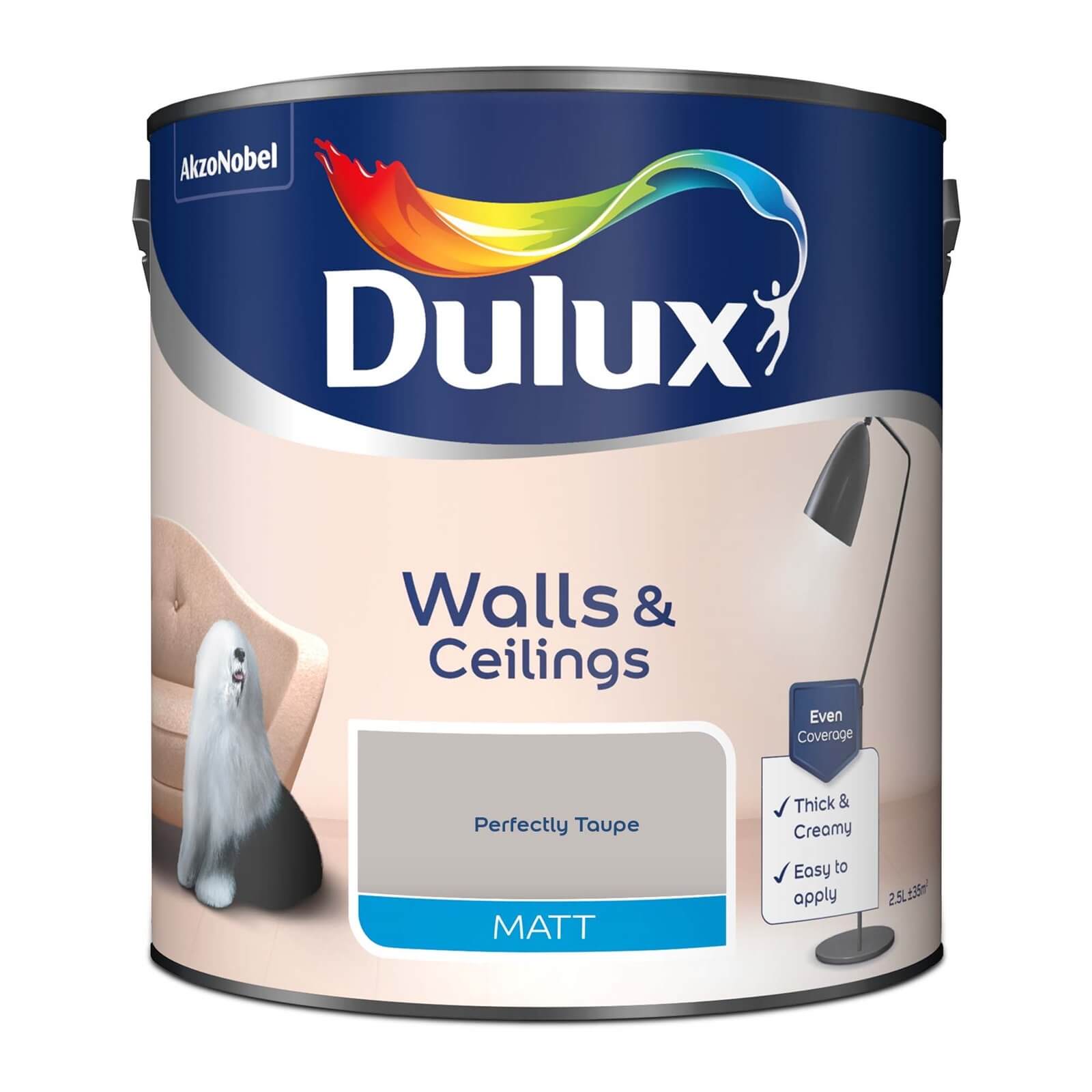 Dulux Matt Emulsion Paint Perfectly Taupe - 2.5L
