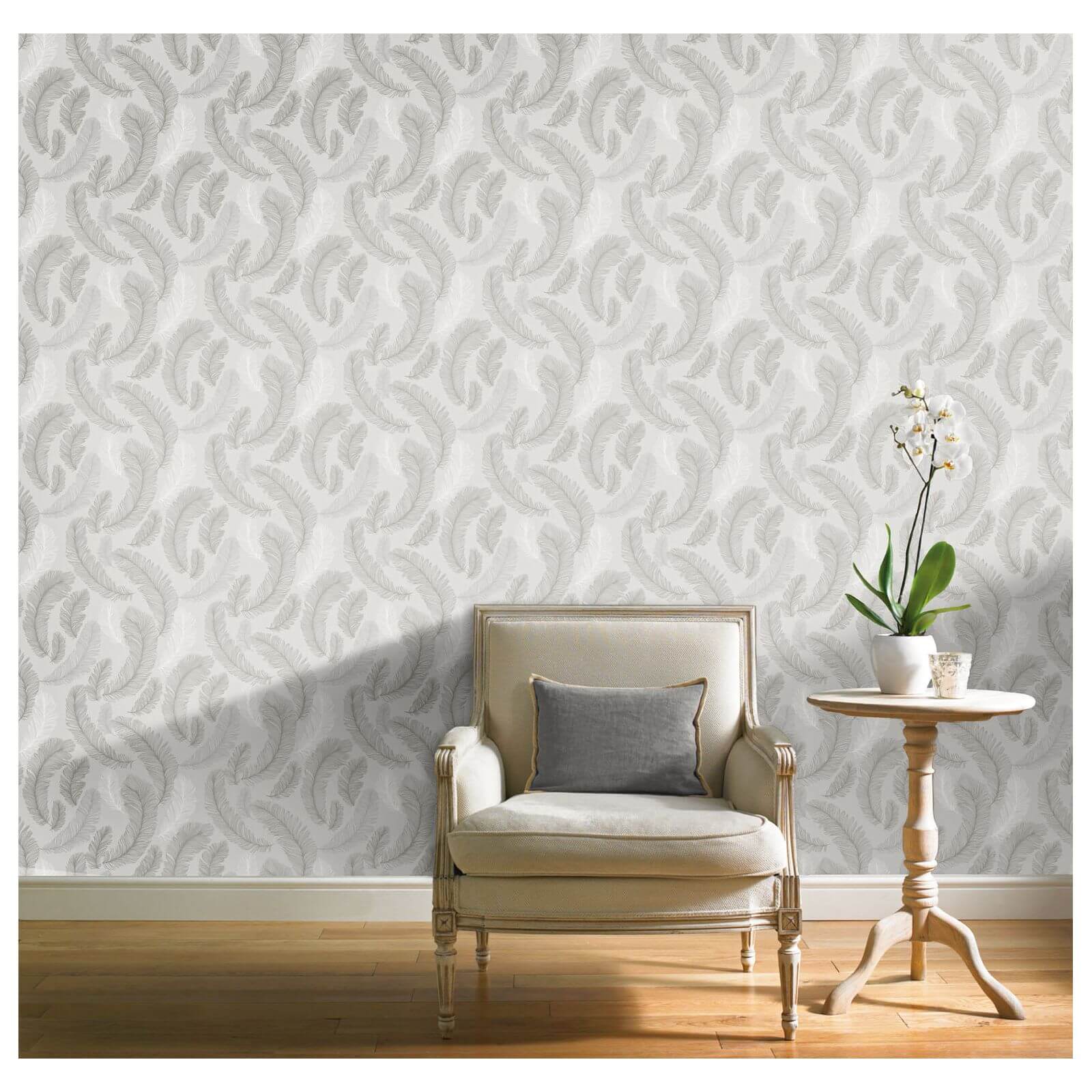 Grandeco Yasmine Grey Wallpaper