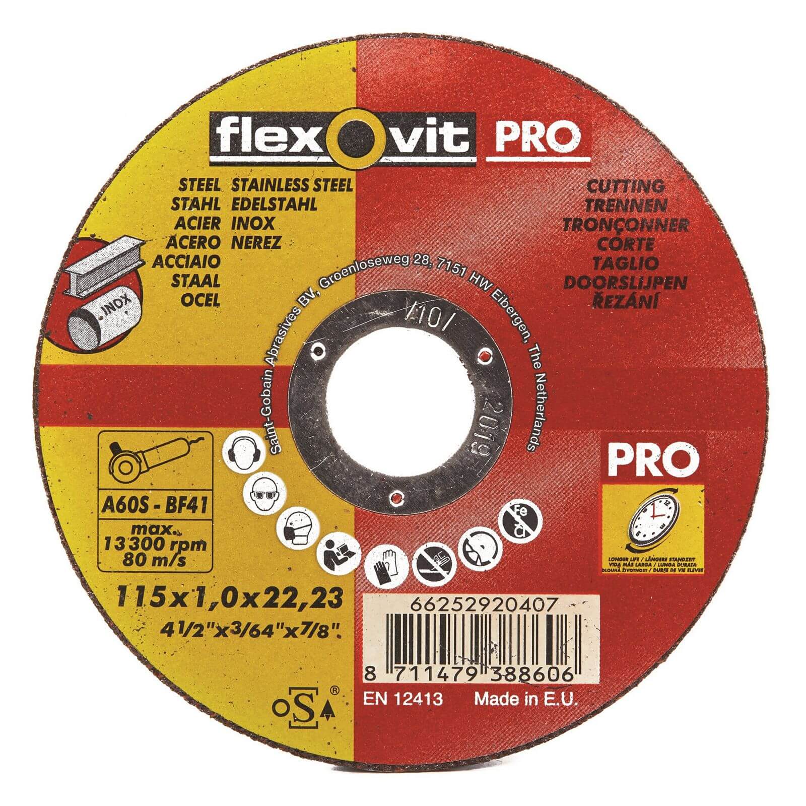 Flexovit PRO Steel Inox Cutting Off Wheel - 115mm