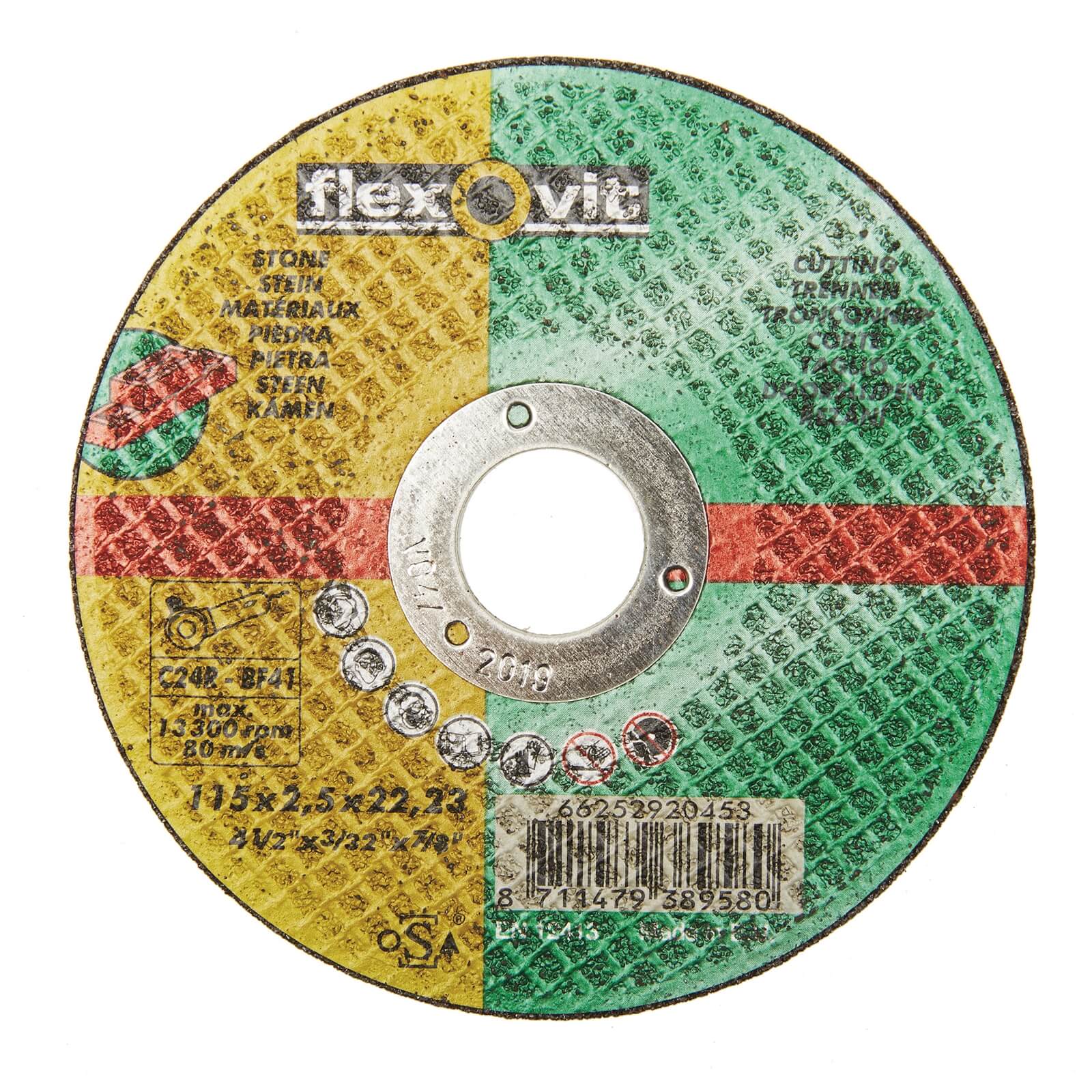 Flexovit TW Stone Cutting Disc - 115 x 2.5 x 22.23mm