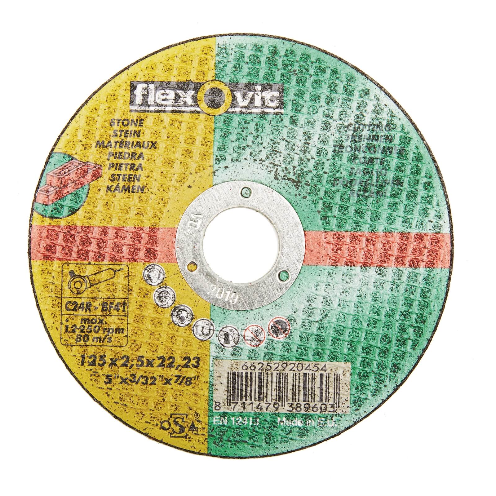 Flexovit TW Stone Cutting Disc - 125 x 2.5 x 22.23mm