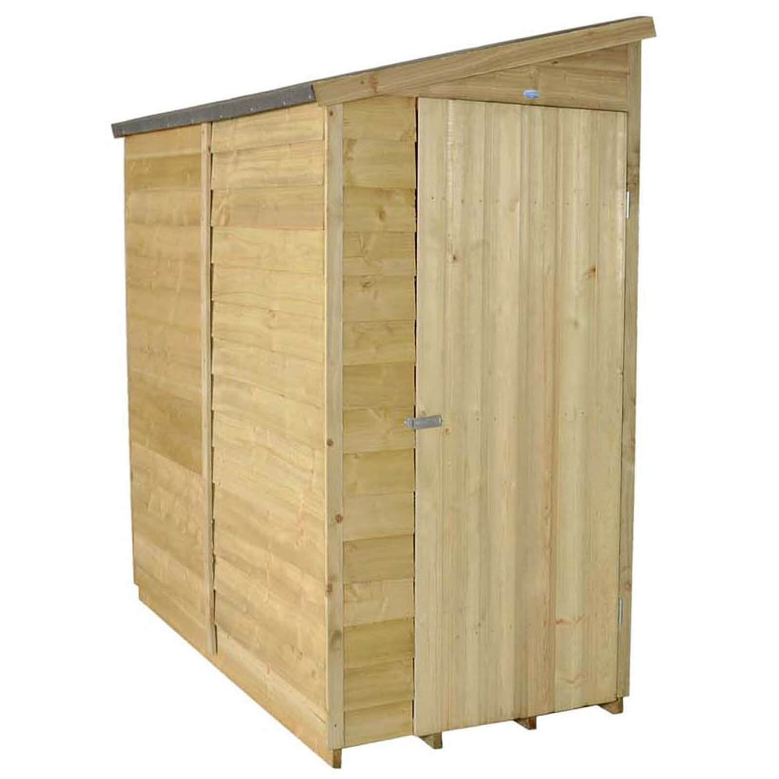 6x3ft Forest Wooden Overlap Pressure Treated Pent Shed -incl. Installation