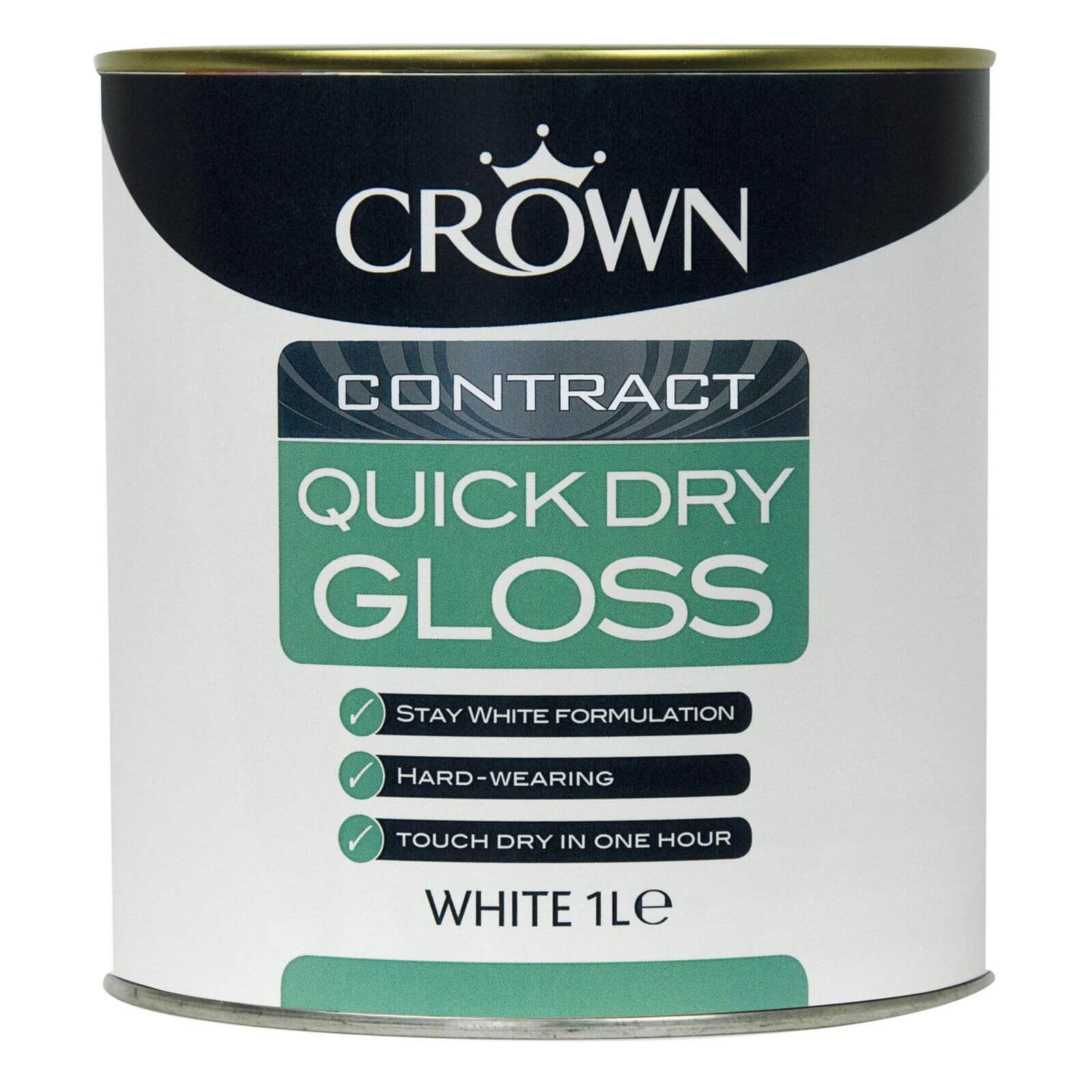 Crown Contract Quick Dry Gloss Brilliant White - 1L