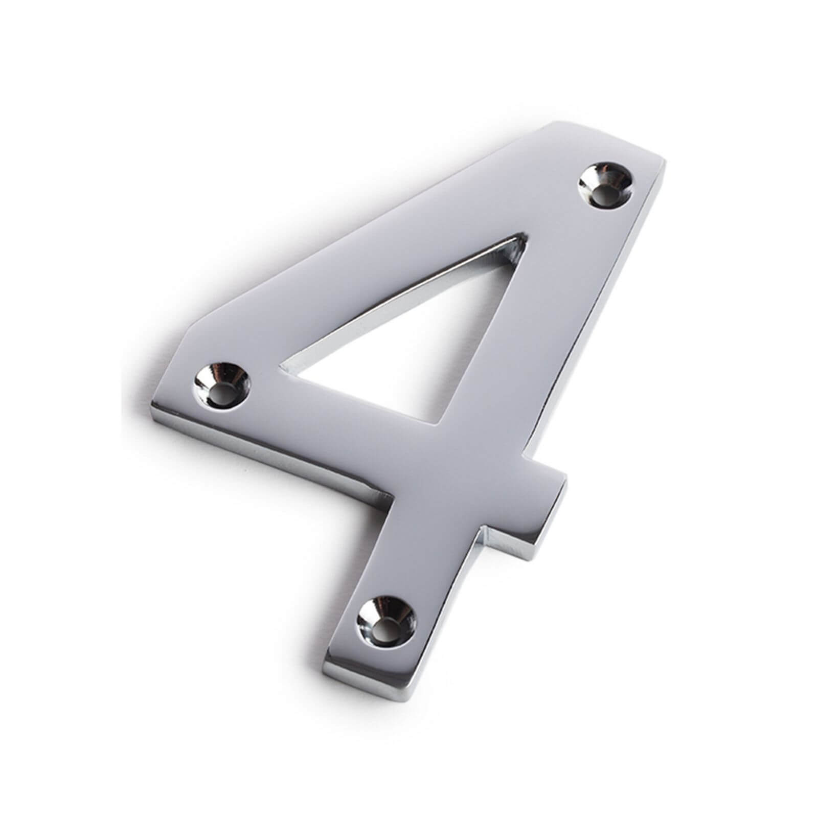 Chrome Screw Fixing House Number - 100mm - 4