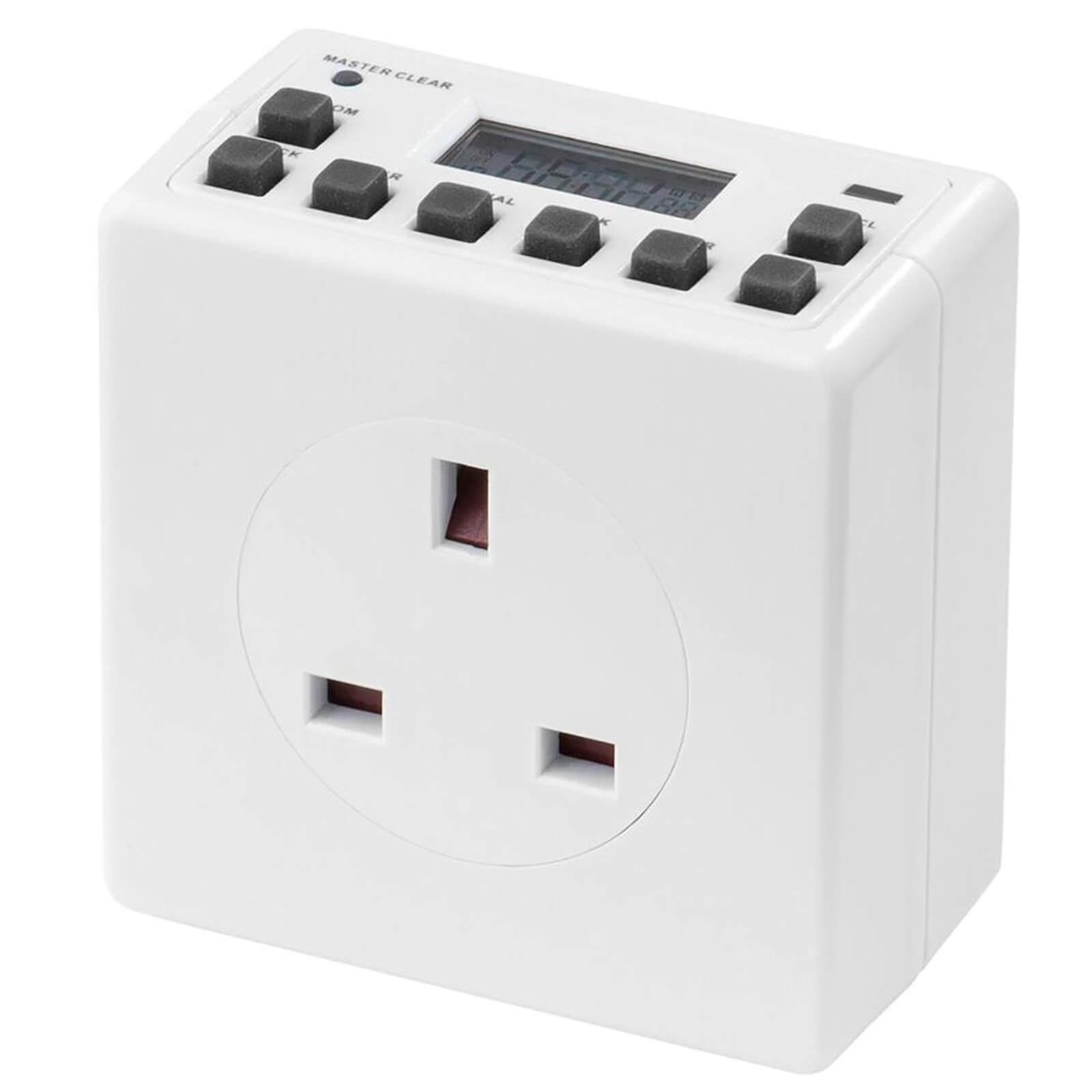 Arlec Compact Digital Timer Socket White