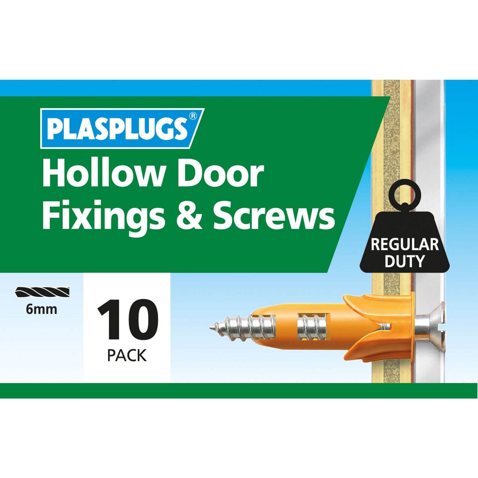 Plasplugs Hollow Door & Screws