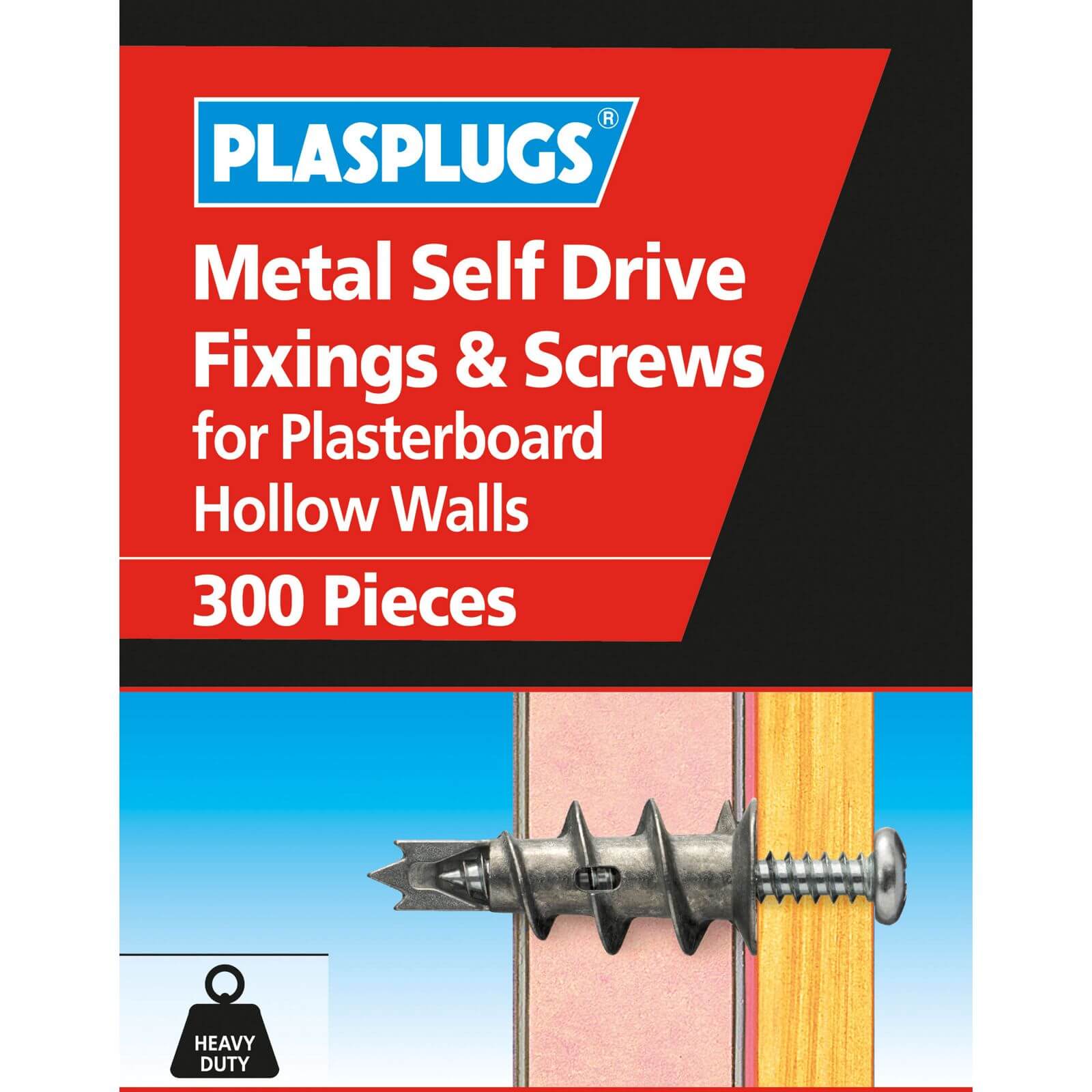 Plasplugs Metal Self Drive & Screws x 300