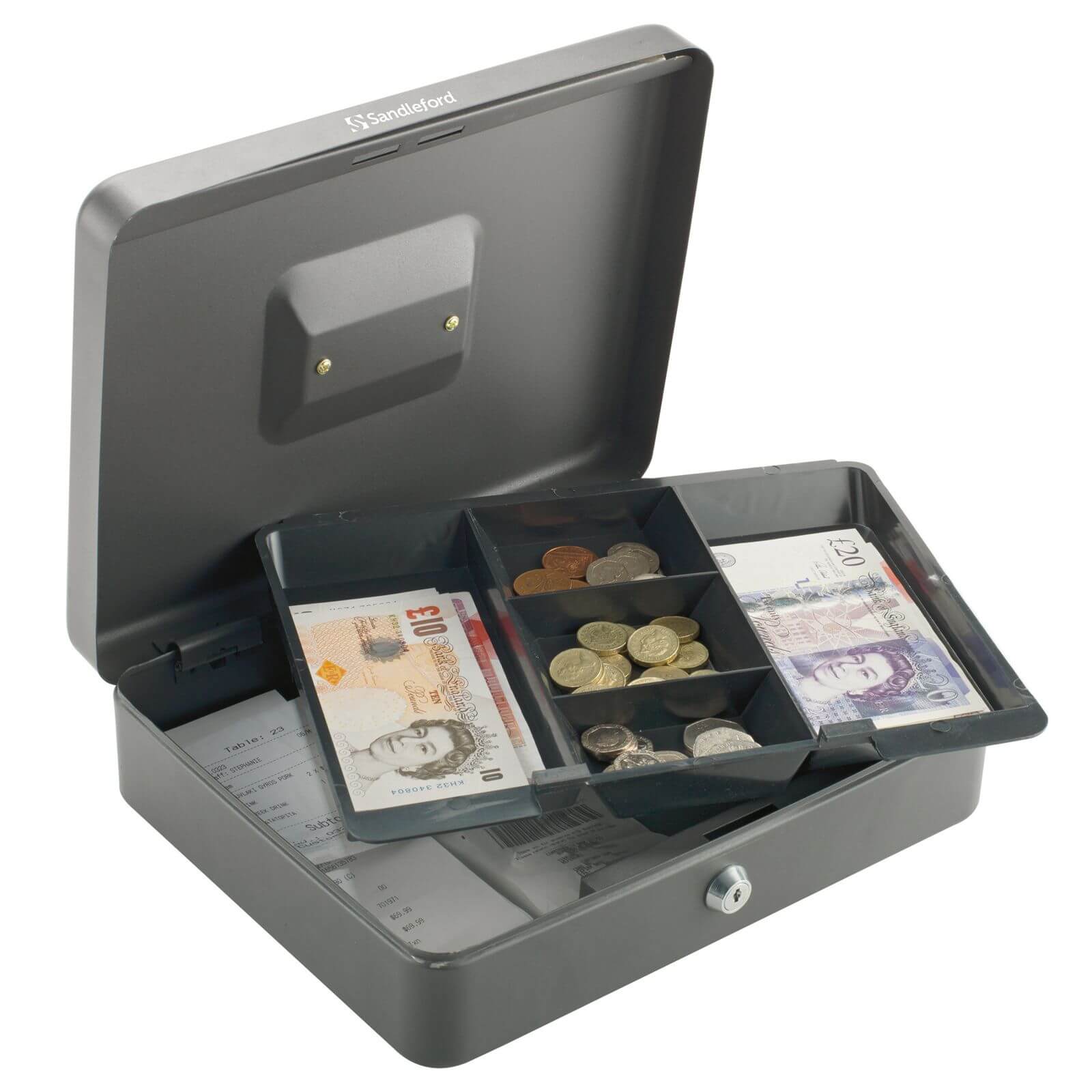 Sandleford Cash Box - Black - 90 x 300 x 240mm