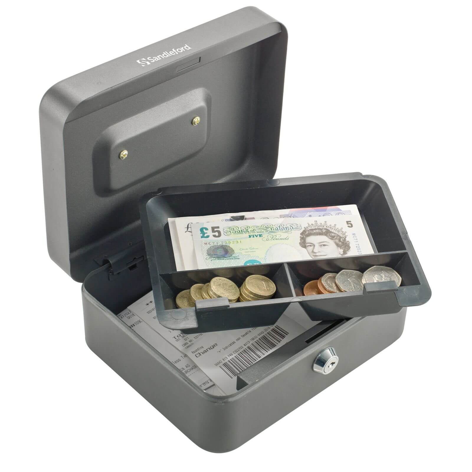 Sandleford Cash Box - Black - 90 x 200 x 160mm