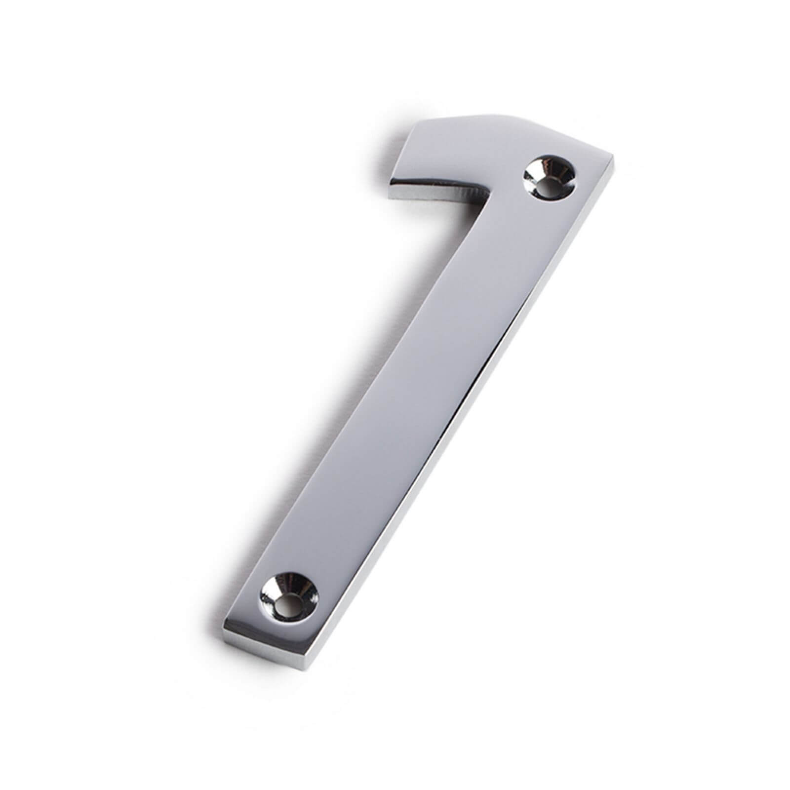 Chrome Screw Fixing House Number - 75mm - 1