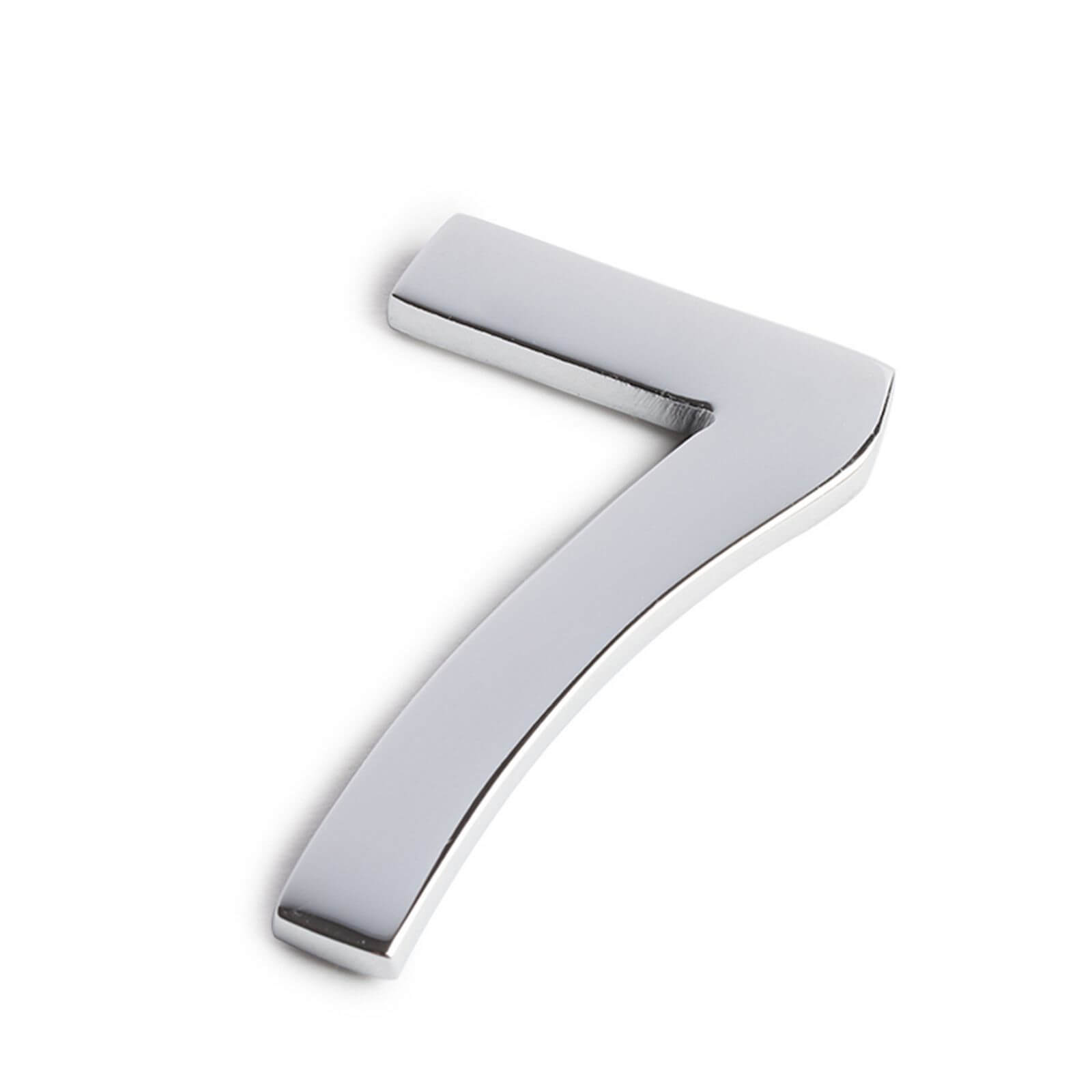 Chrome Self Adhesive House Number - 60mm - 7