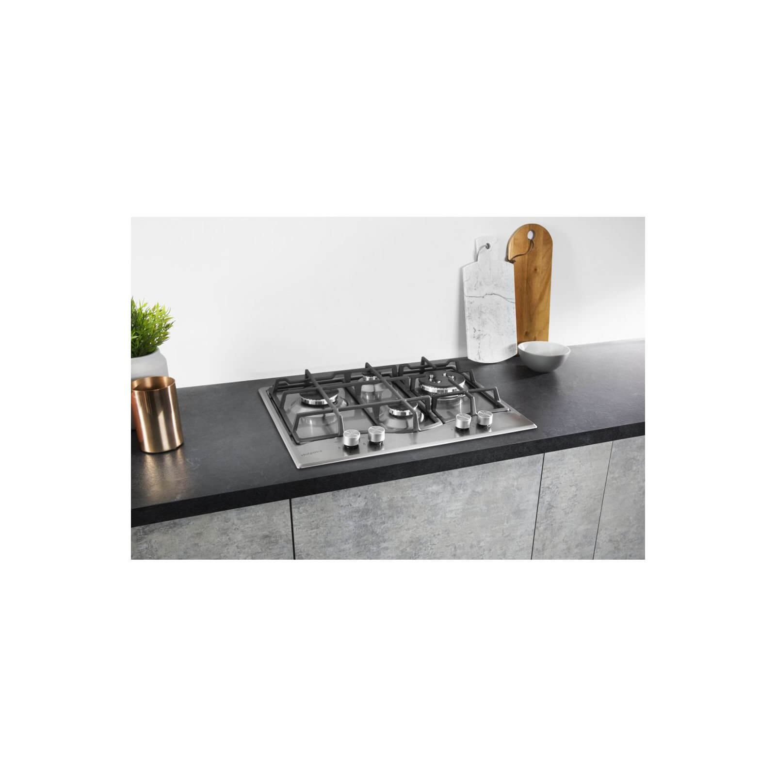 Hotpoint PCN 641 T/IX/H Built-in Gas Hob - Stainless Steel