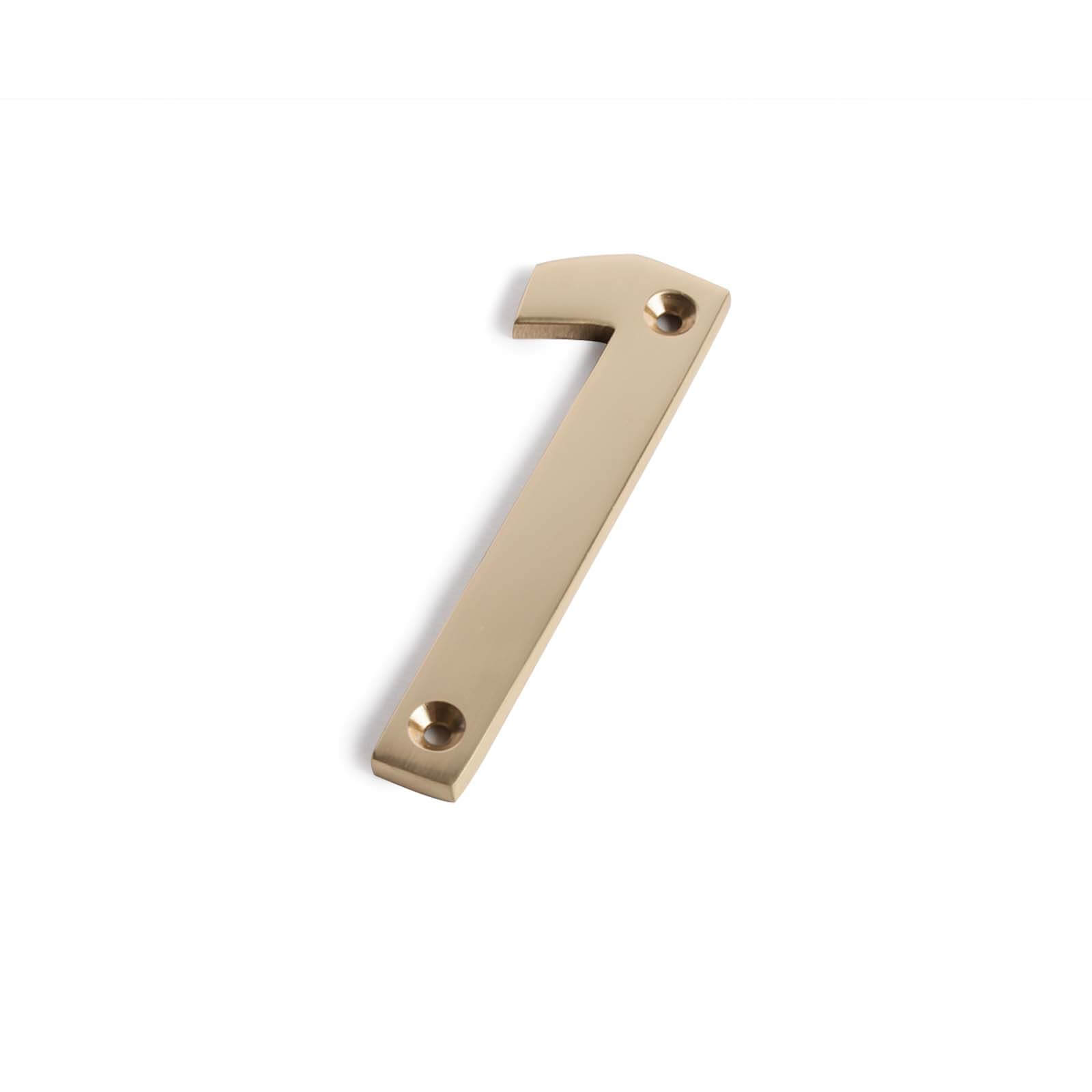 Polished Brass Numeral - Screw Fixing - 100mm - 1
