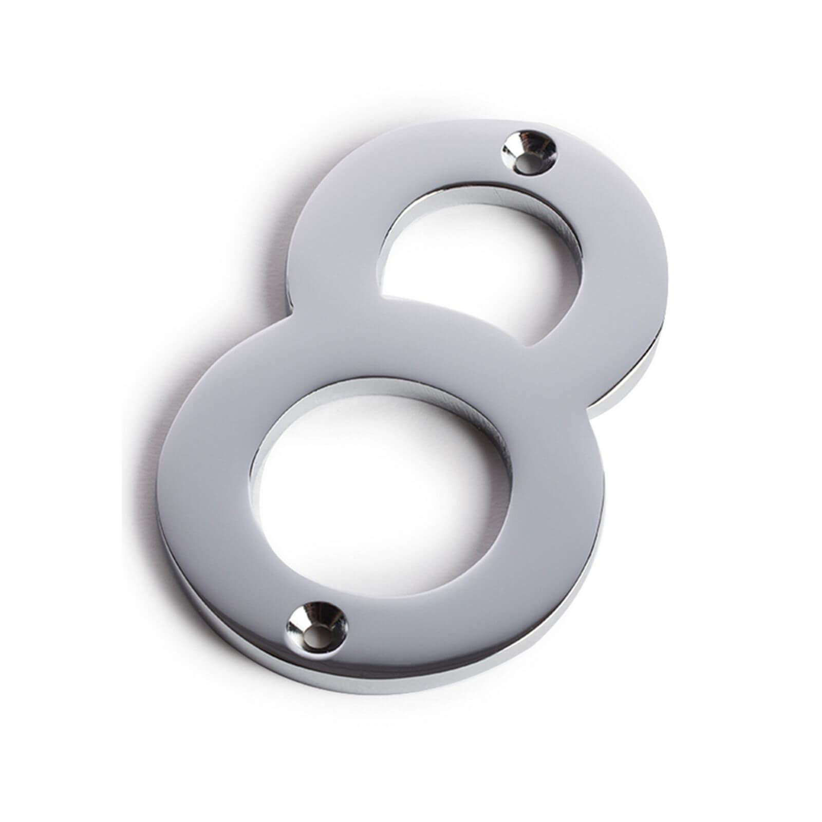 Chrome Screw Fixing House Number - 75mm - 8