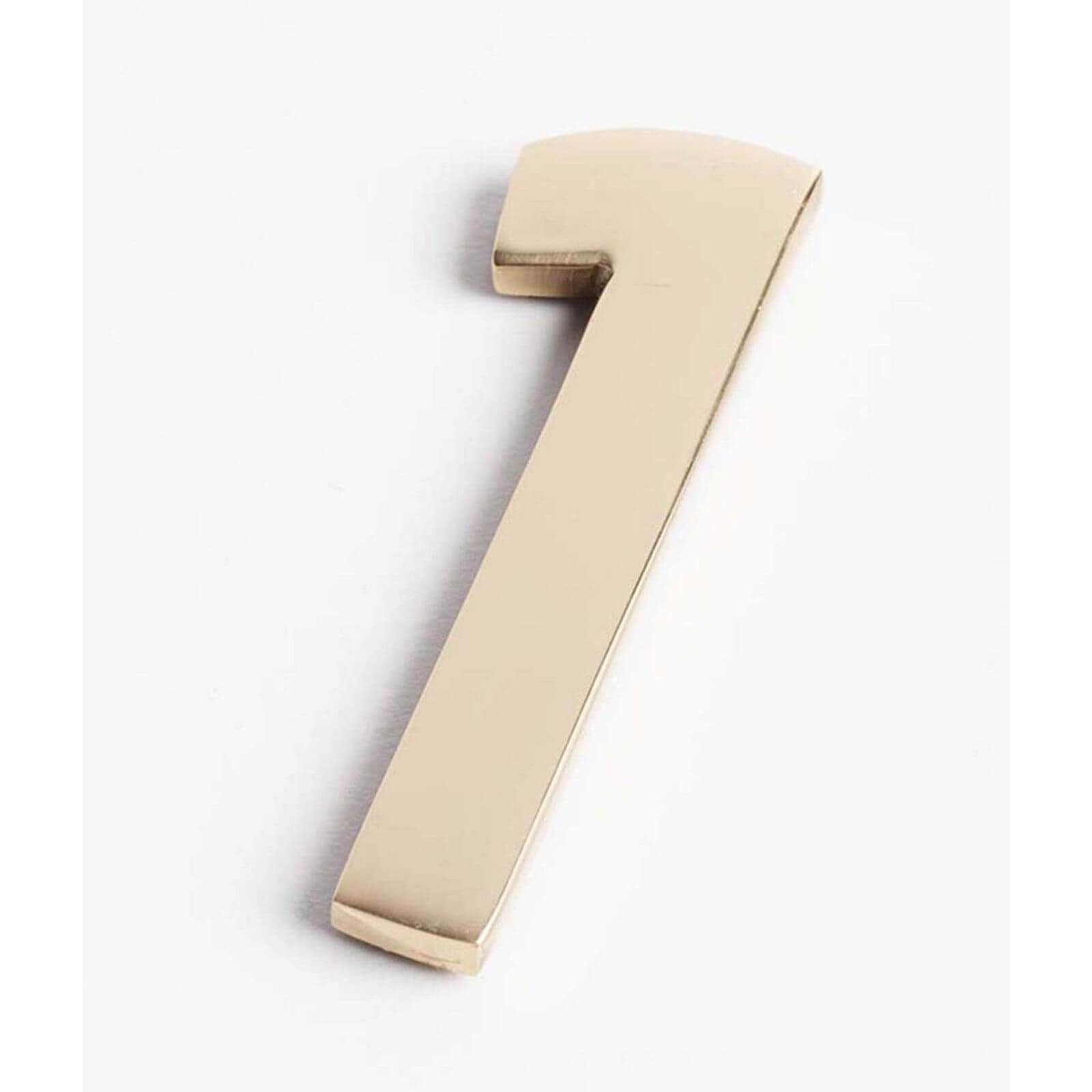Polished Brass Numeral - Self Adhesive - 60mm - 1