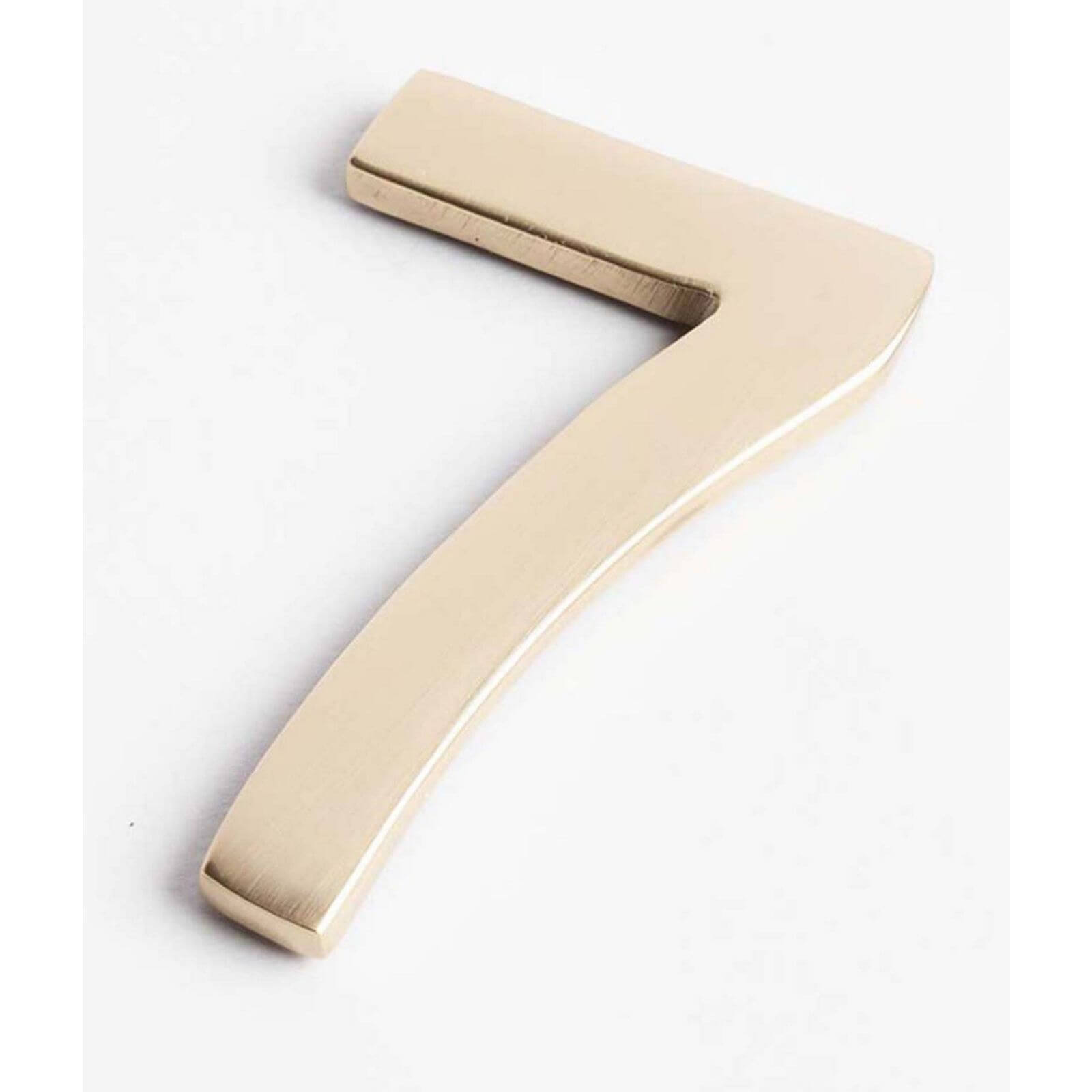 Polished Brass Numeral - Self Adhesive - 60mm - 7