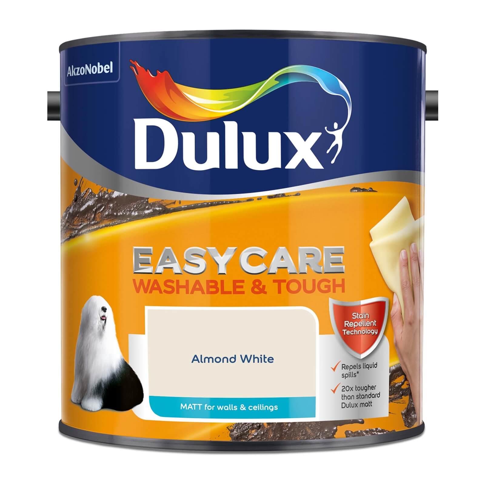 Dulux Easycare Washable & Tough Matt Paint Almond White - 2.5L