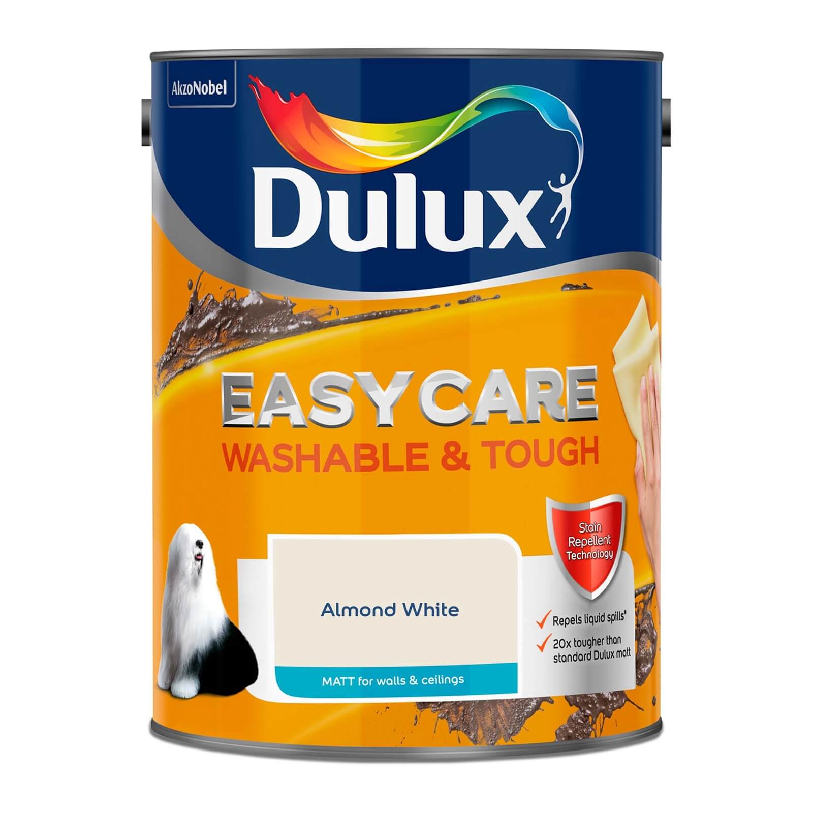 Dulux Easycare Washable & Tough Matt Emulsion Almond White - 5L