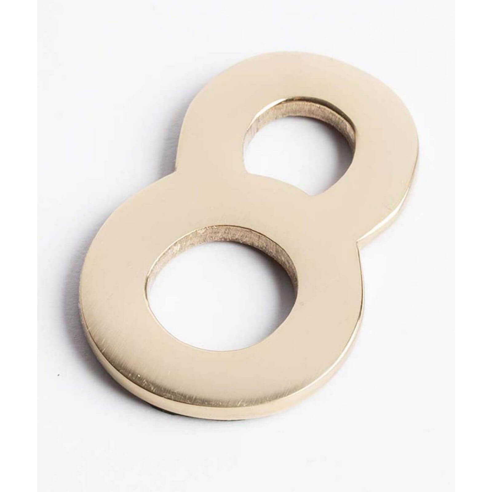 Polished Brass Numeral - Self Adhesive - 60mm - 8