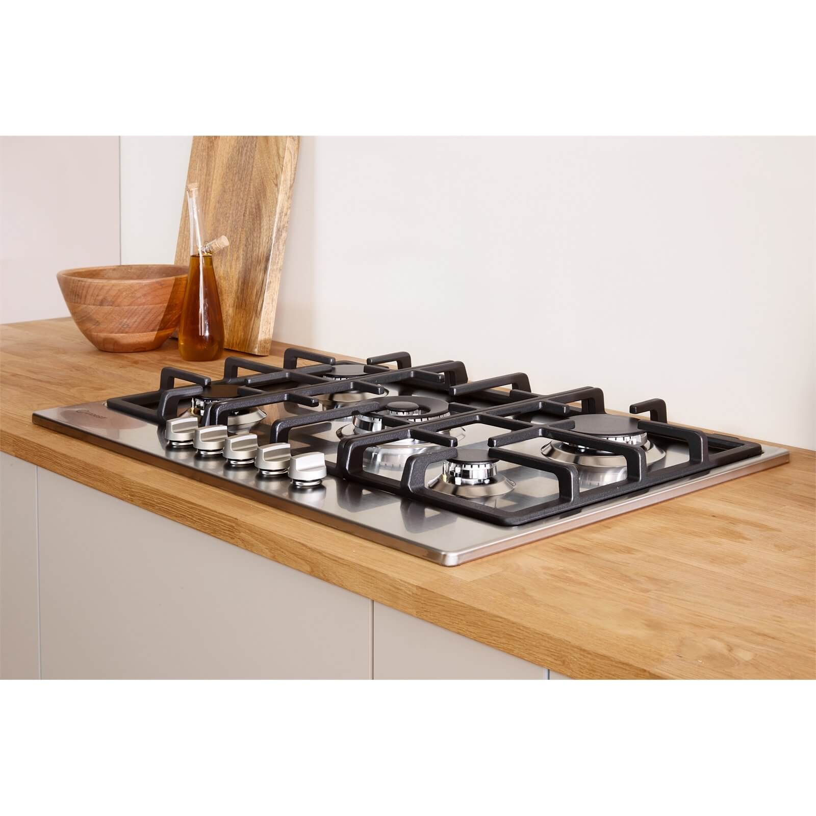 Indesit THP 751 W/IX/I Gas Hob - Stainless Steel