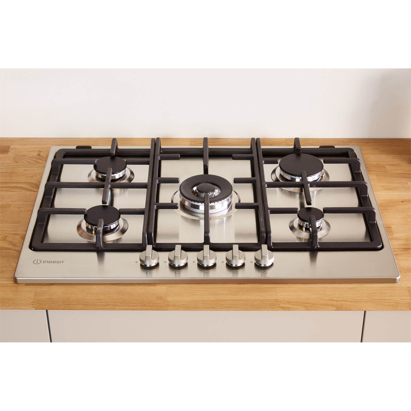 Indesit THP 751 W/IX/I Gas Hob - Stainless Steel