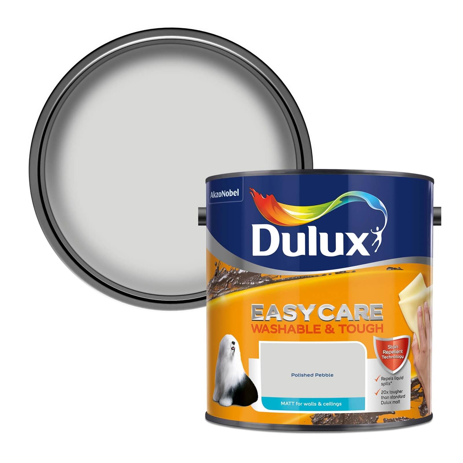Dulux Easycare Washable & Tough Matt Paint Polished Pebble - 2.5L