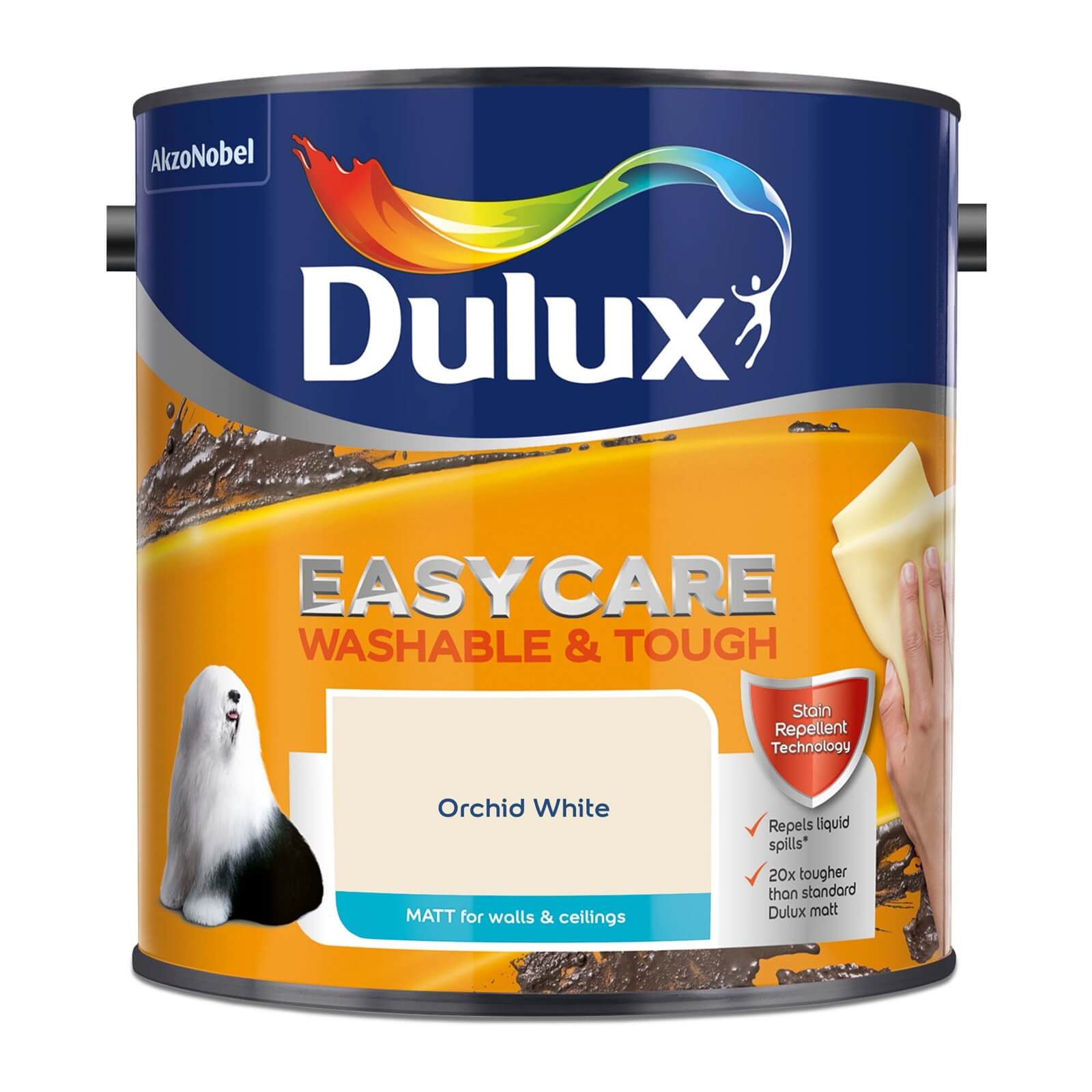 Dulux Easycare Washable & Tough Orchid White - Matt - 2.5L