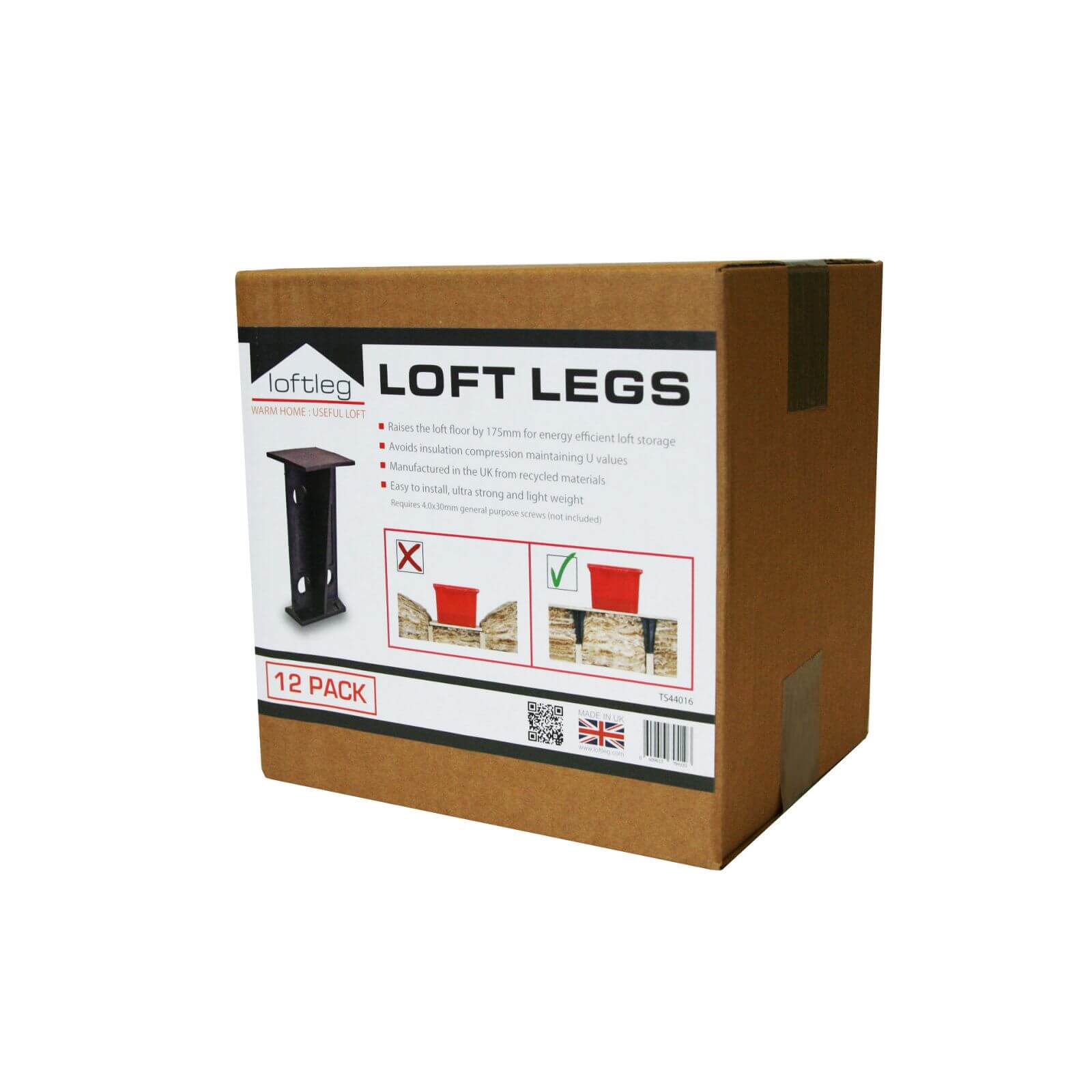 Loft Legs - 175mm - 12 pack