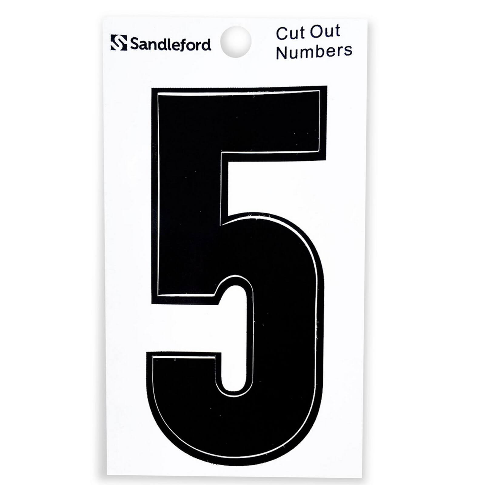 Cut Out Self Adhesive House Number - 105mm - 5