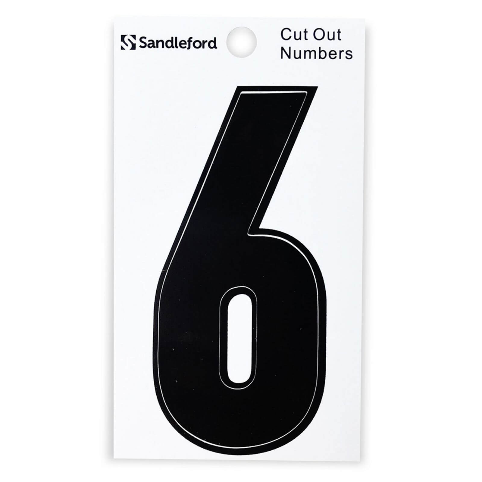 Cut Out Self Adhesive House Number - 105mm - 6
