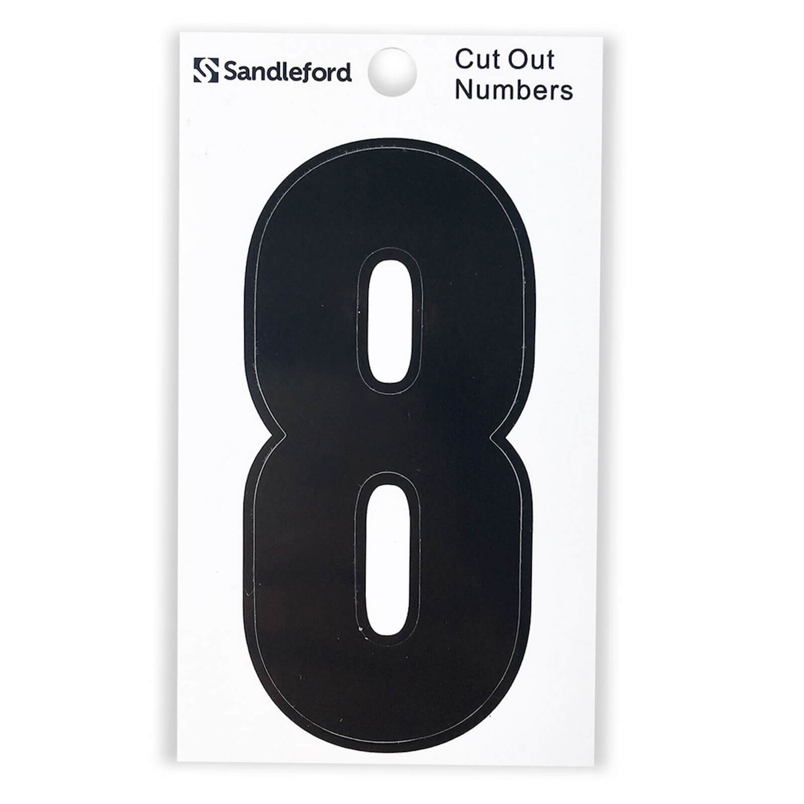Cut Out Self Adhesive House Number - 105mm - 8