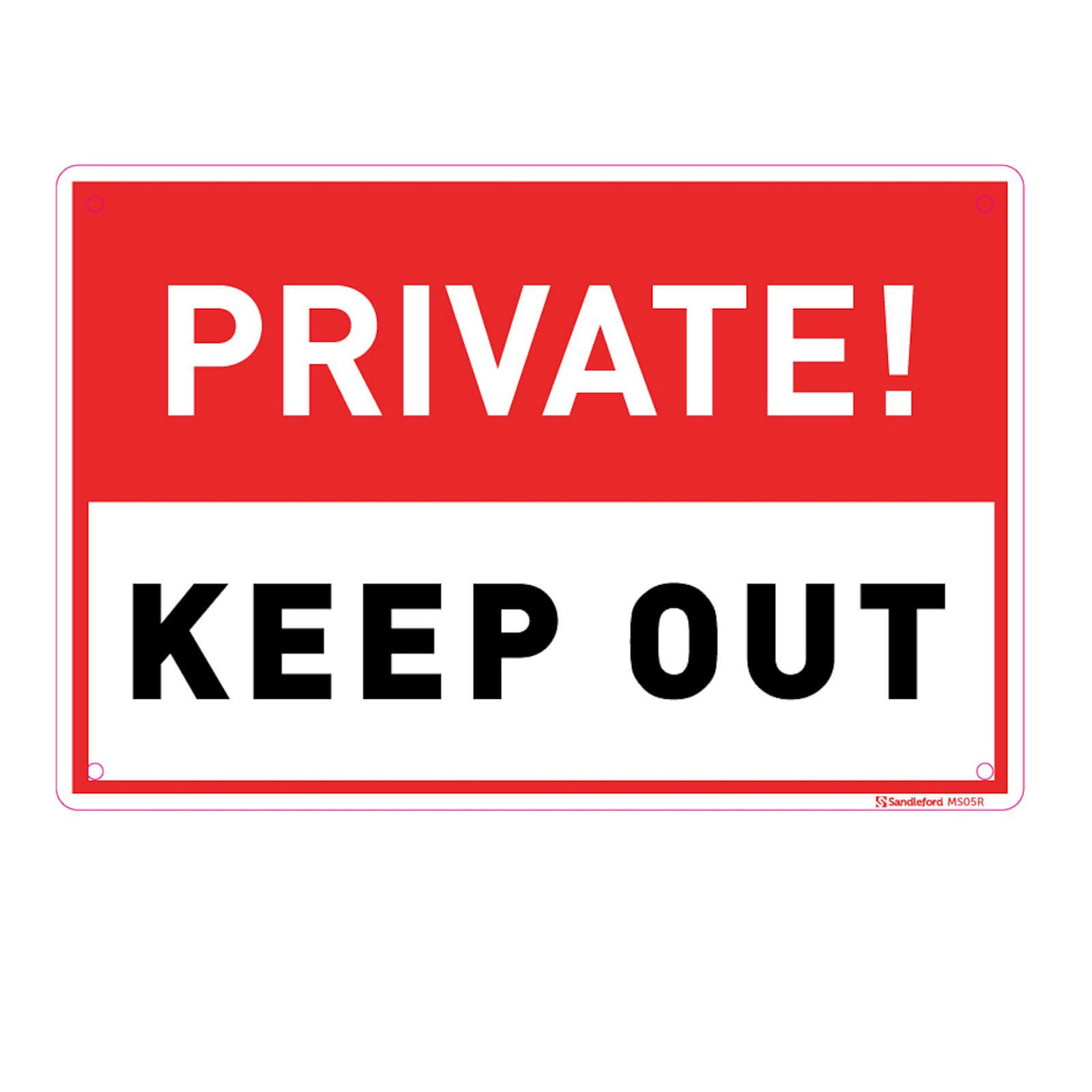 Medium Private Keep Out Sign - 300 x 200mm
