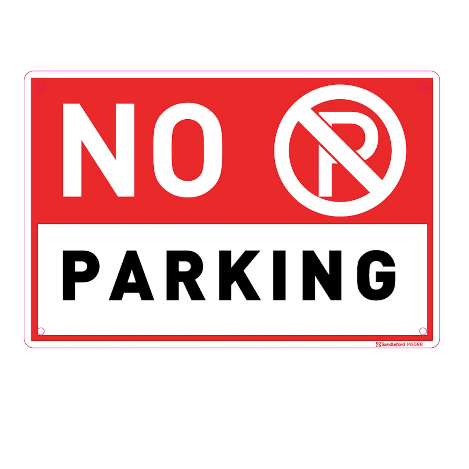 Medium No Parking Sign - 300 x 200mm