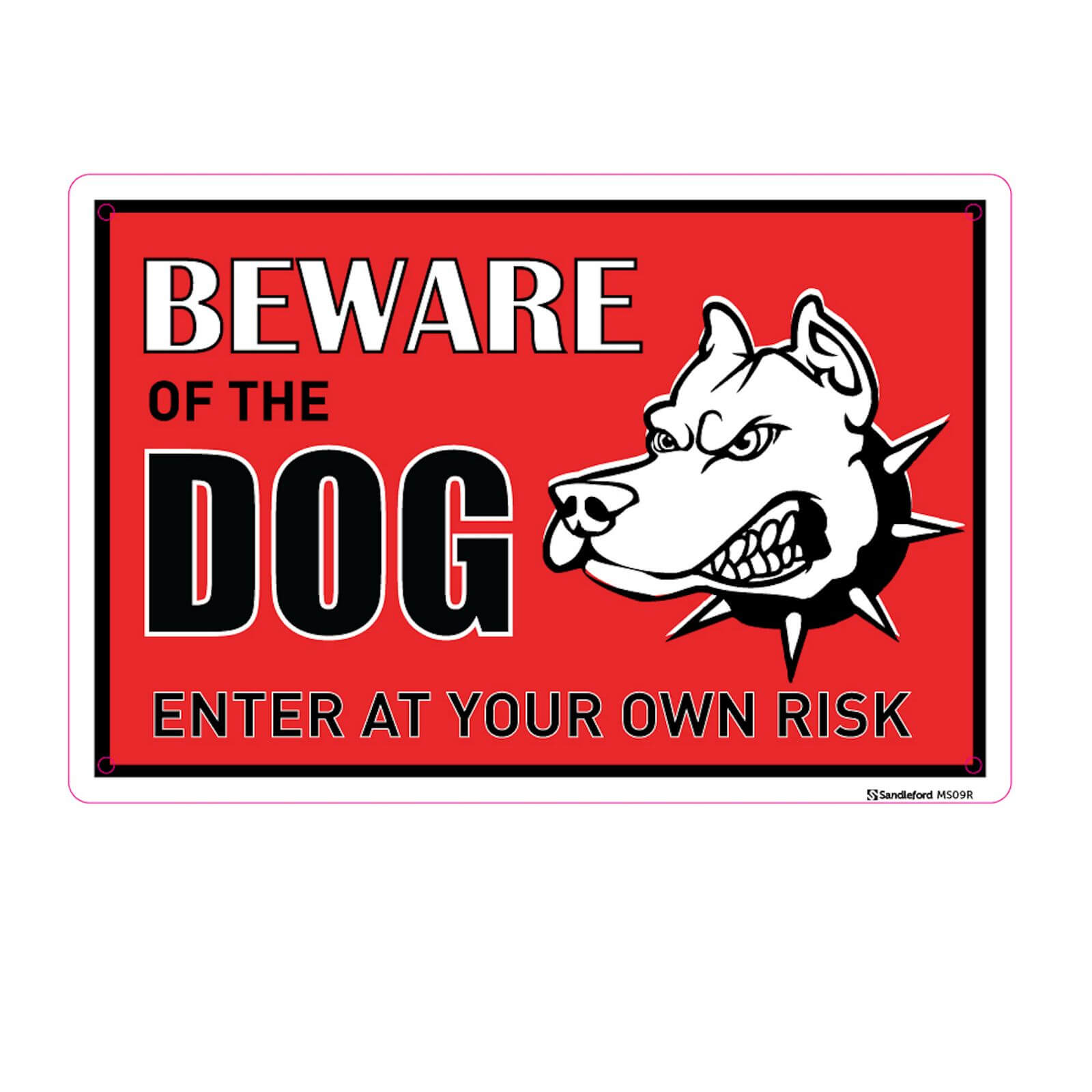 Medium Beware of the Dog Sign - 300 x 200mm