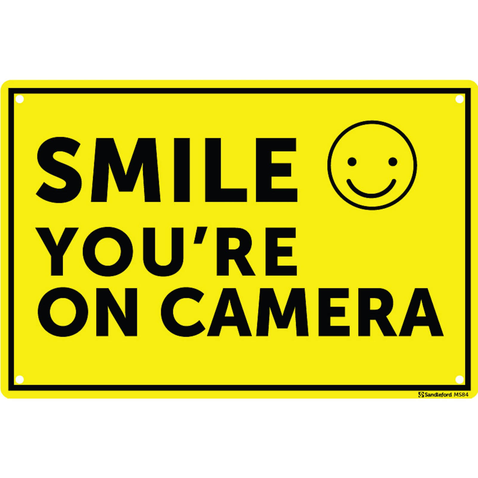 Medium Smile on Camera Sign - 300 x 200mm
