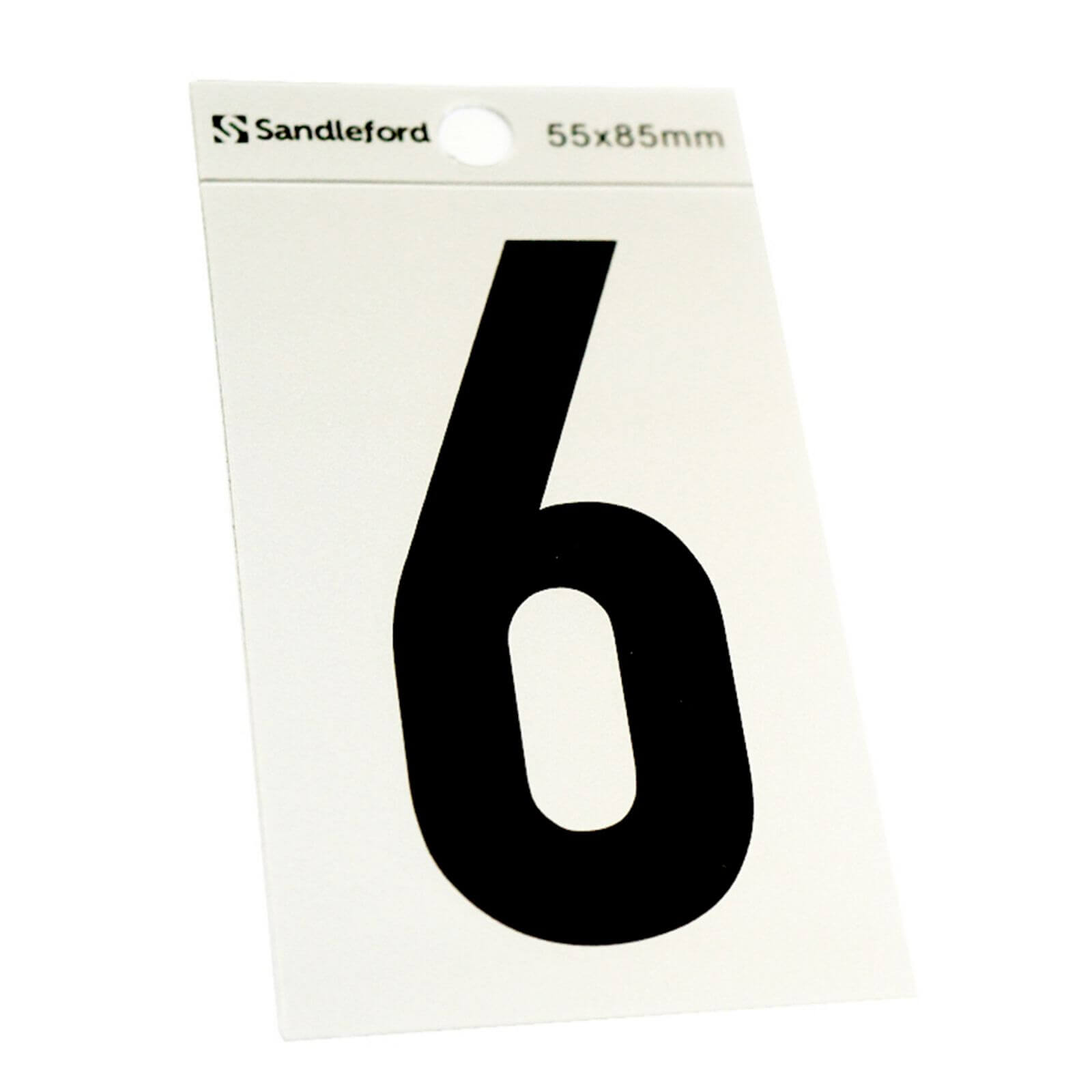 Breeze Silver Self Adhesive House Number - 85mm - 6