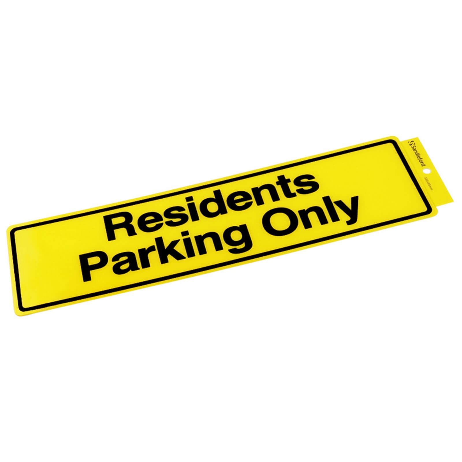 Self Adhesive Residents Parking Only Sign - 330 x 95mm