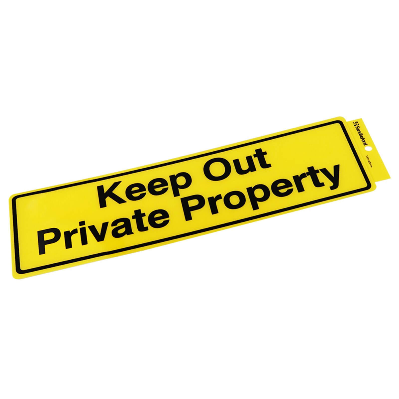 Self Adhesive Keep Out Private Prop Sign - 330 x 95mm