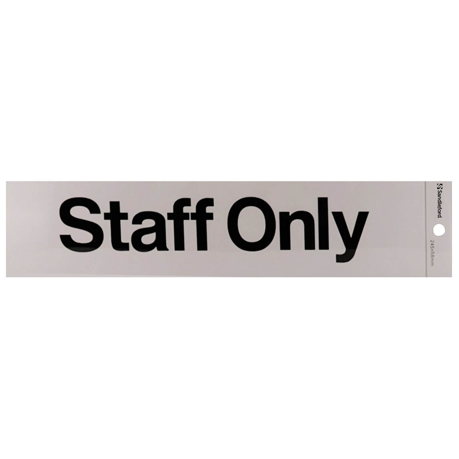 Self Adhesive Staff Only Sign - 245 x 58mm