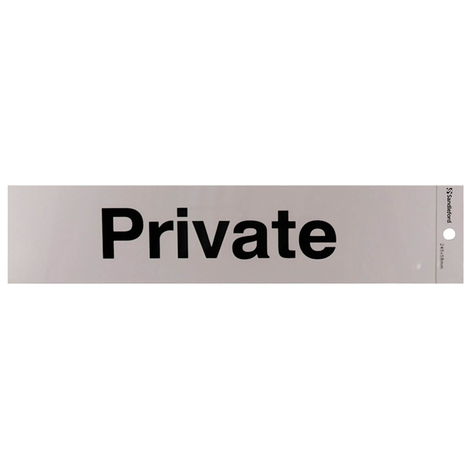 Self Adhesive Private Sign - 245 x 58mm