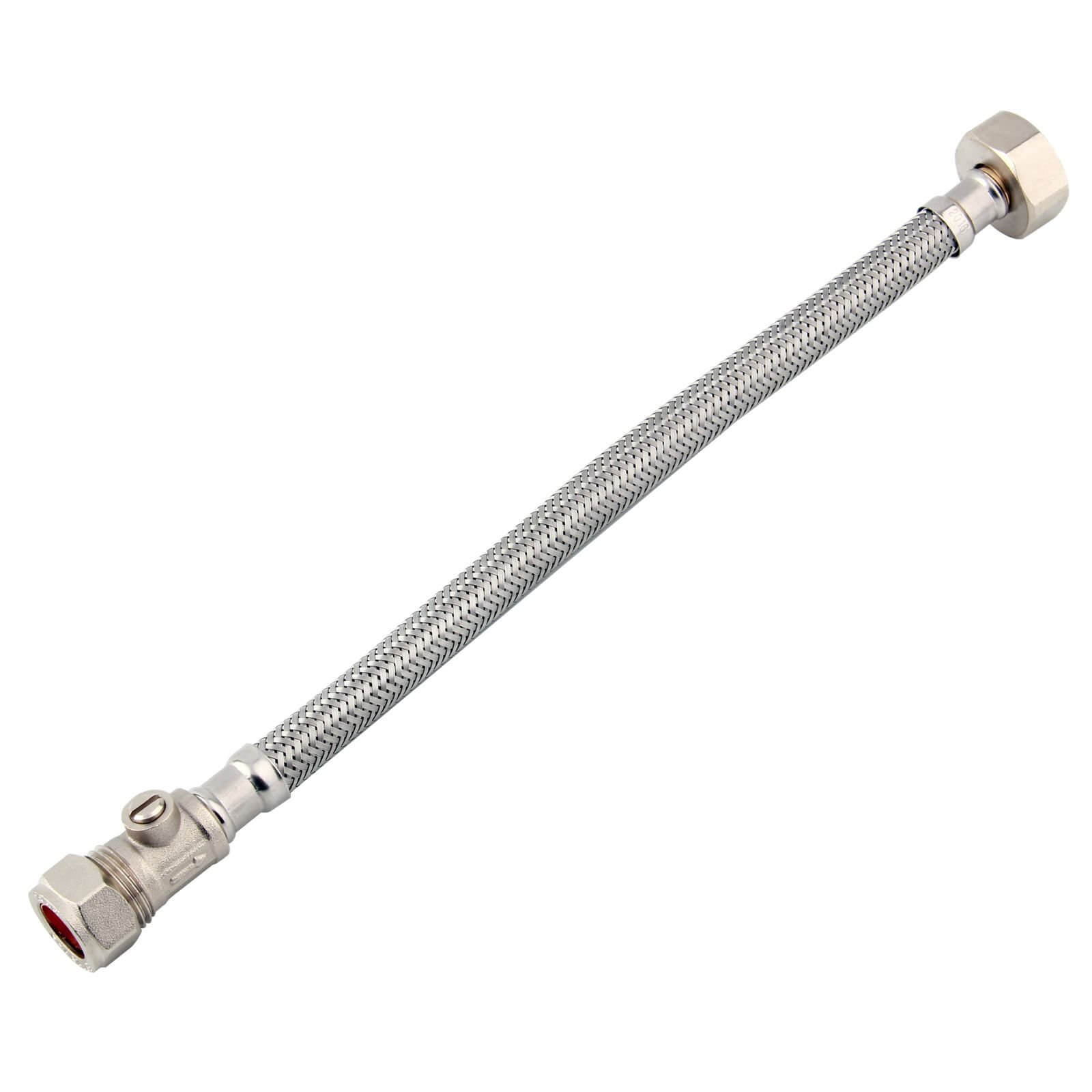 Kinetic Flexible Tap Connector - 15mm Valve x 3/4in x 300mm - WRAS Approved
